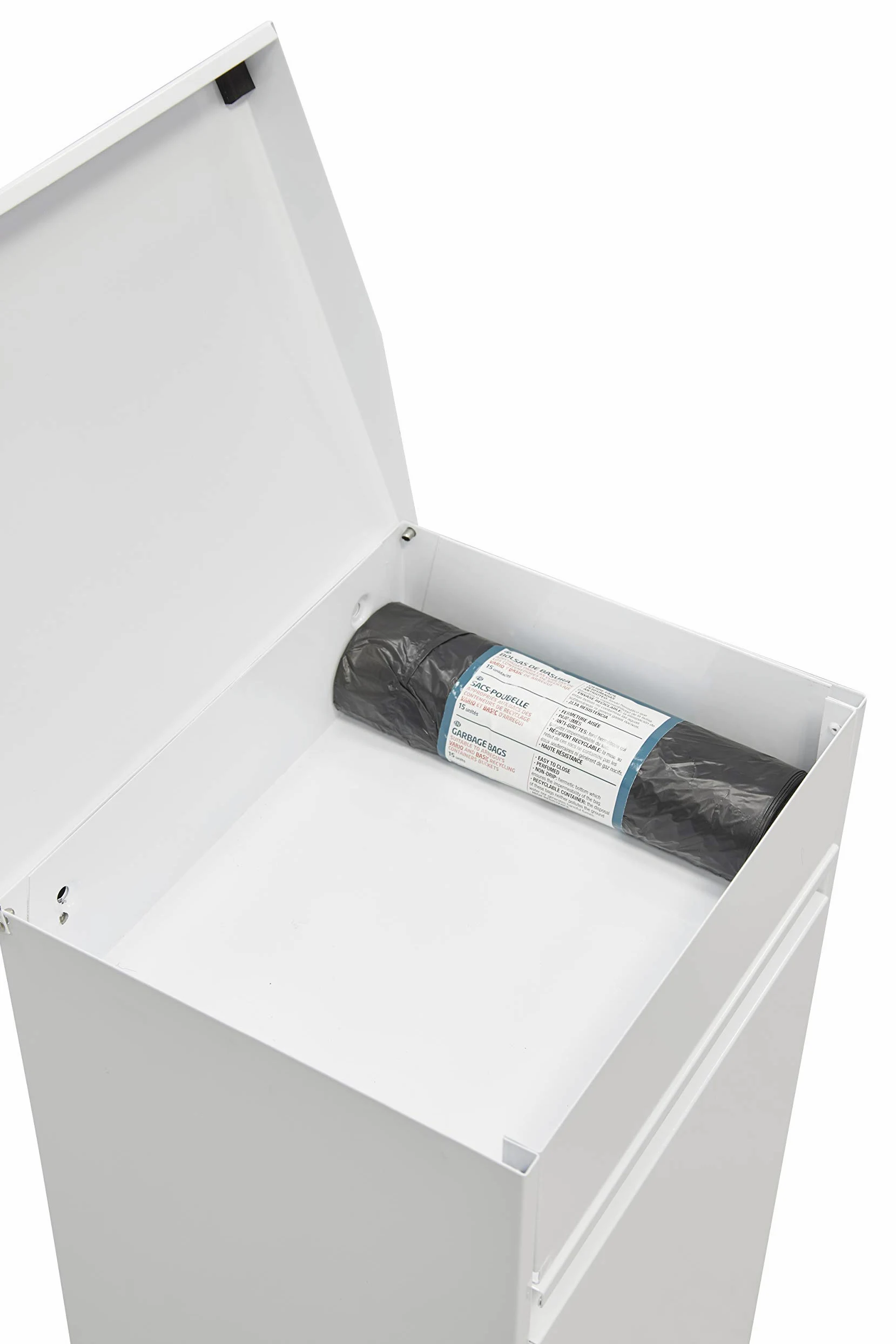 ARREGUI Top CR221-B Pattumiera Differenziata 2 Scomparti | 2x17 L (34 L) | Contenitore in Acciaio con Cassetto Superiore | Mobile per Raccolta Differenziata | Cestino per Spazzatura da Cucina | Bianco