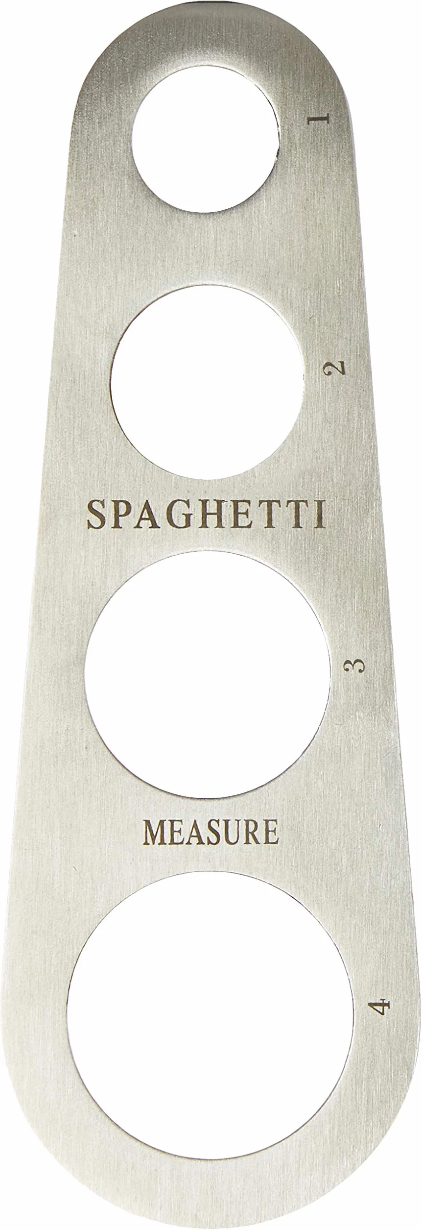 Misura spaghetti in acciaio per 1/2/3/4 porzioni. 18,5 cm Sybaris