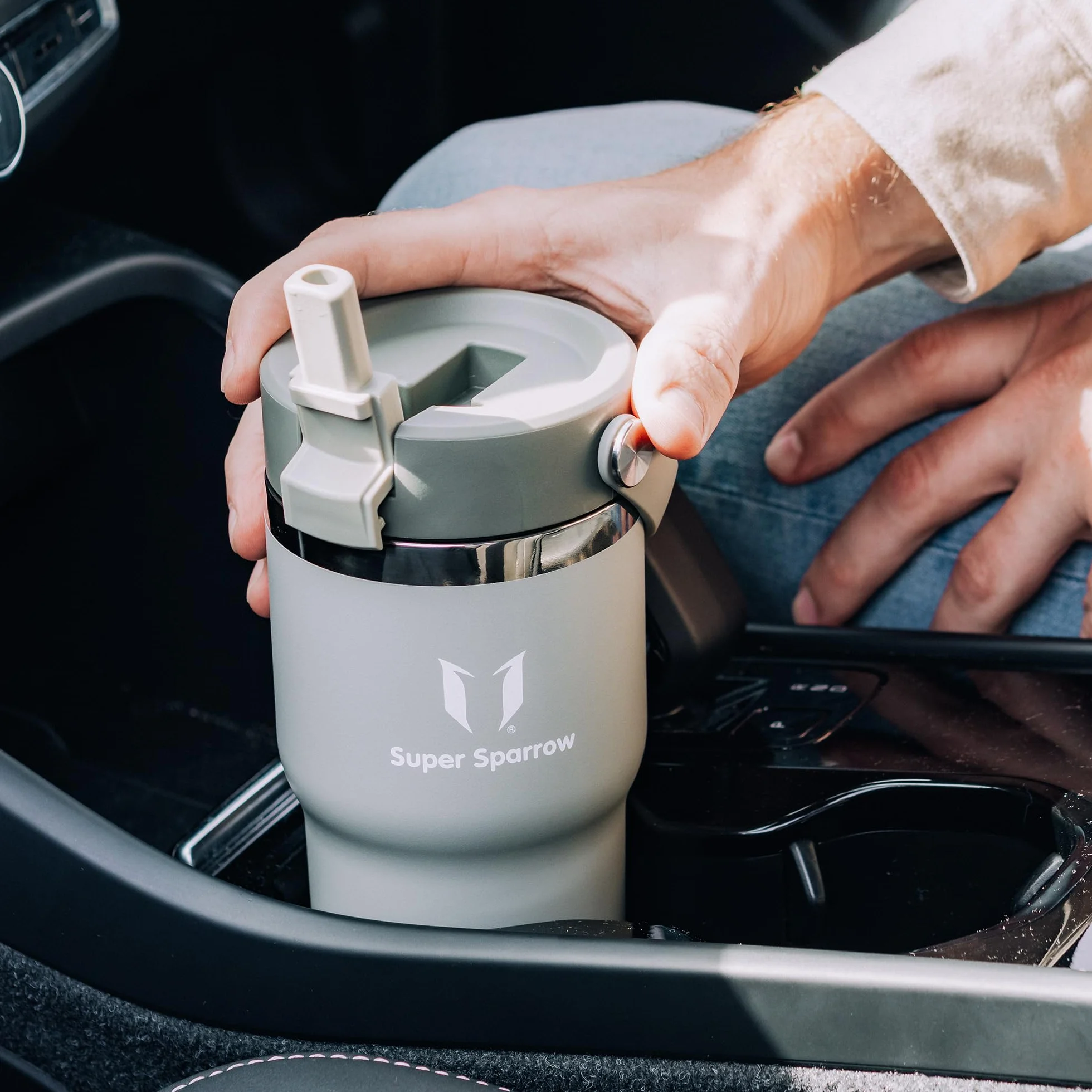 Sparrow Borraccia Termica 620ml 900ml 1.2L Twistpath Tappo Flex Cannuccia Senza BPA Inox Portabevande