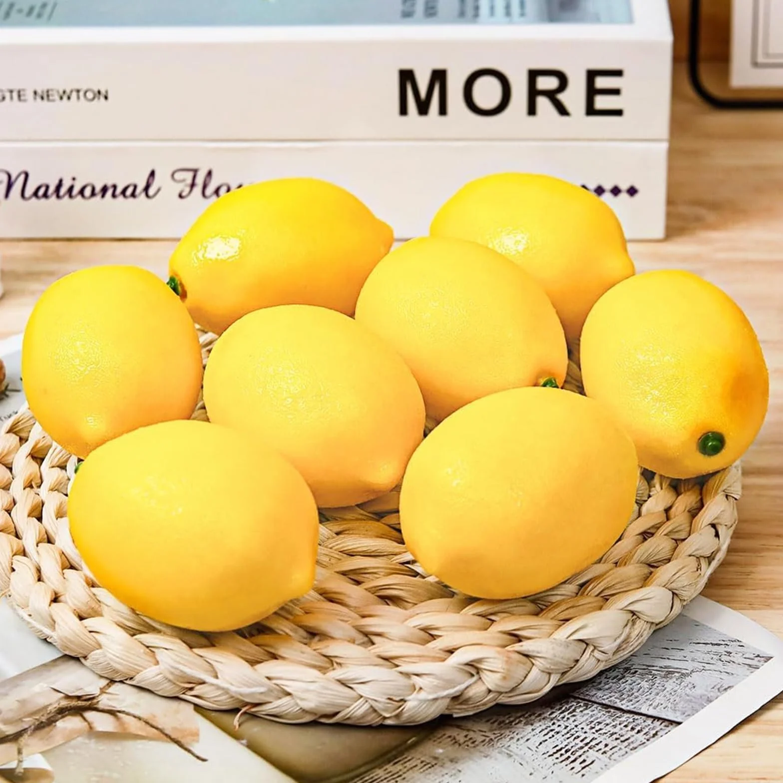 Finti Limone Artificiale Giallo Frutta Finta Decorazione Domestica Festa Ghirlanda Natalizia