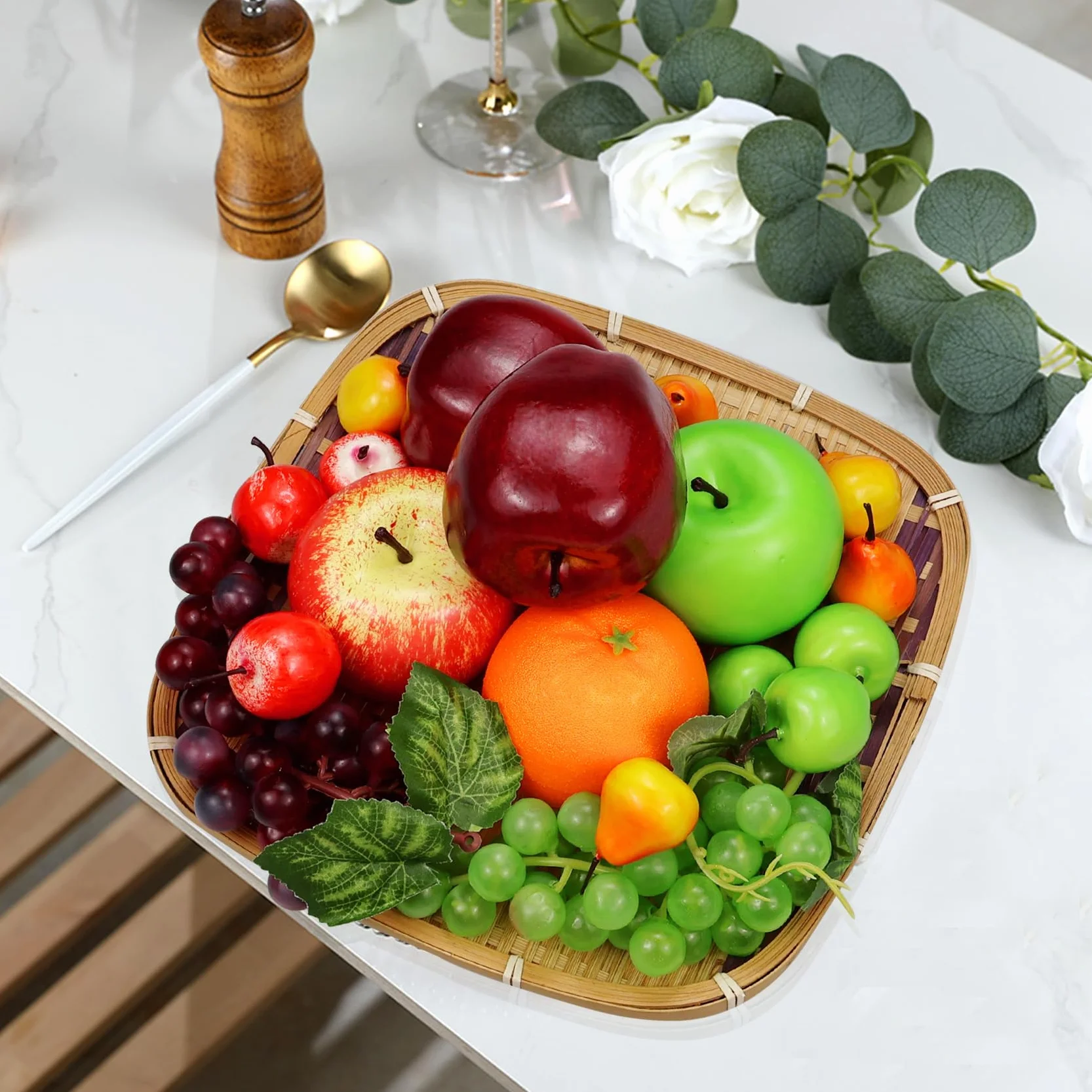 Frutti Finti 22 Pezzi Frutta Artificiale Decorazione Set Assortito