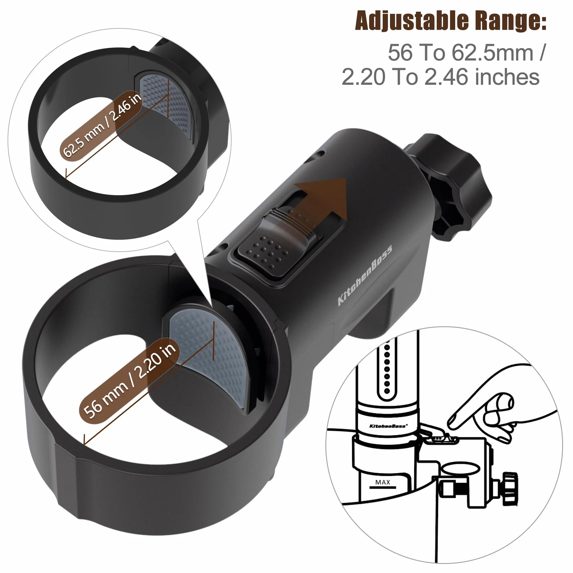 Sostituzione Morsetto Supporto Sous Vide Staffa Fissaggio per Fornello Sous Vide Compatibile Anova AN500-US00 2.0 3.0 Pro
