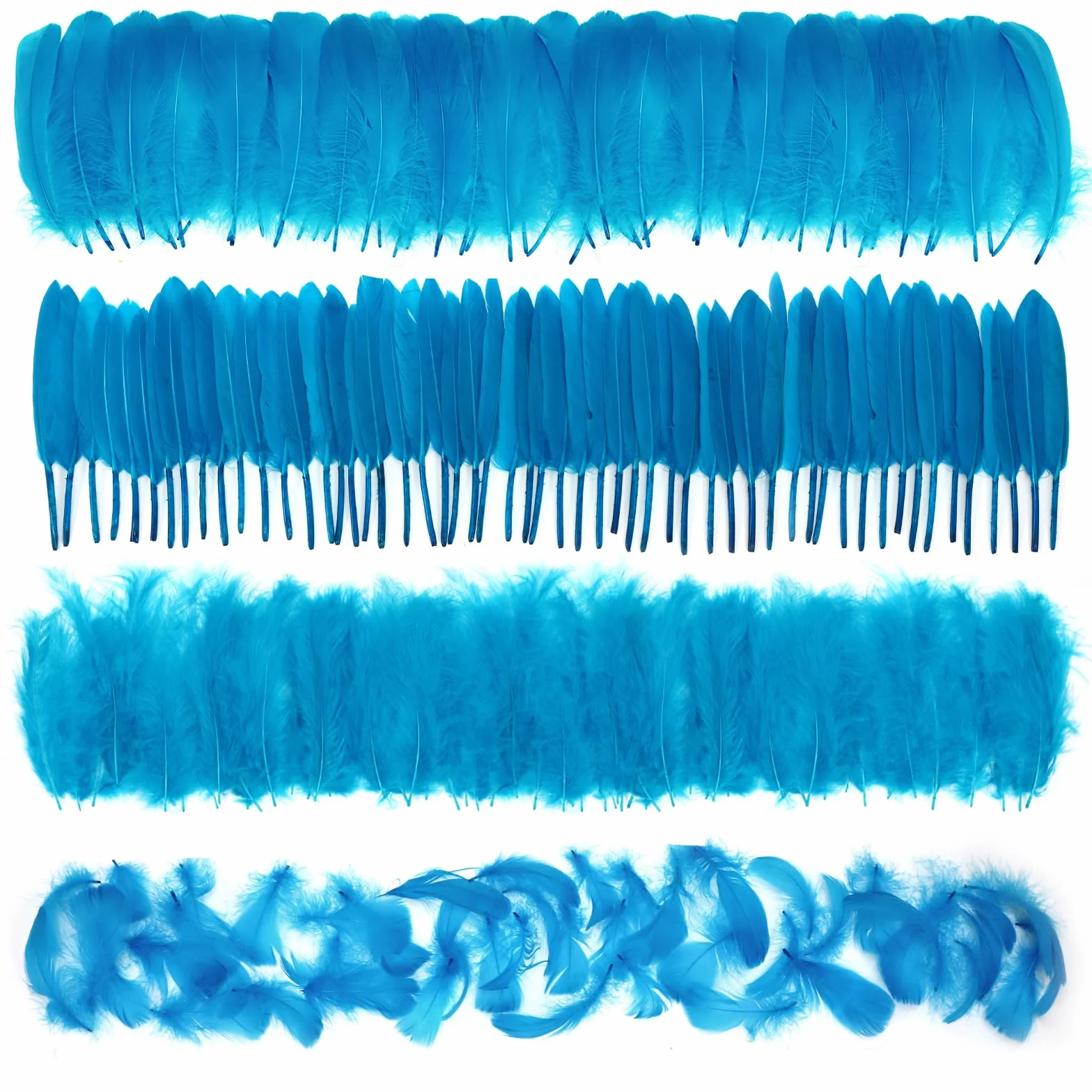 400 Pezzi Piume Decorative Blu Naturali 7-15cm per Acchiappasogni Decorazioni Artigianato