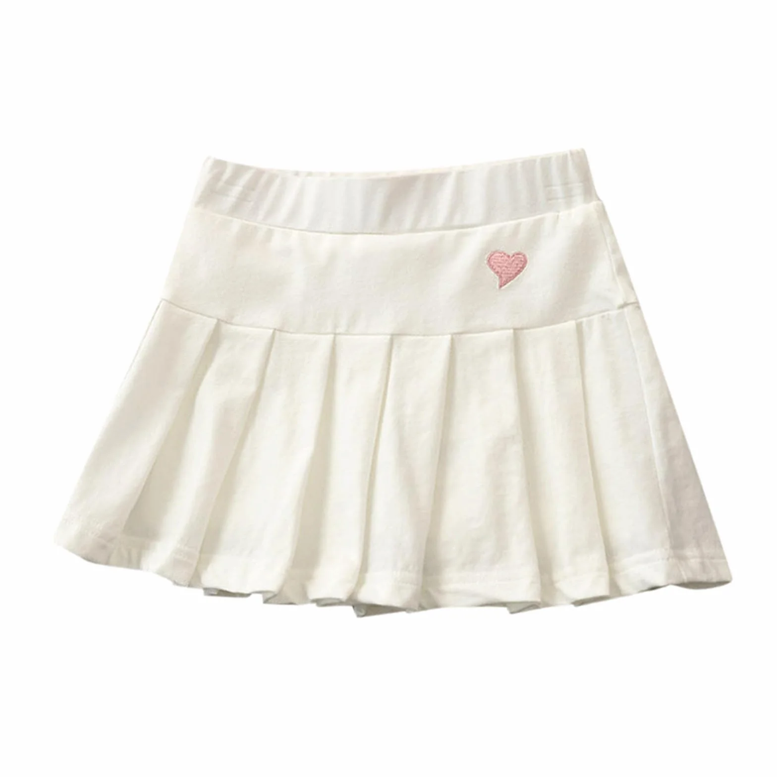 Generico Gonna Bambine Svasata Linea ad A Plissettatura Raffinata Stile Casual Moderno per Tennis Sport con Tasche