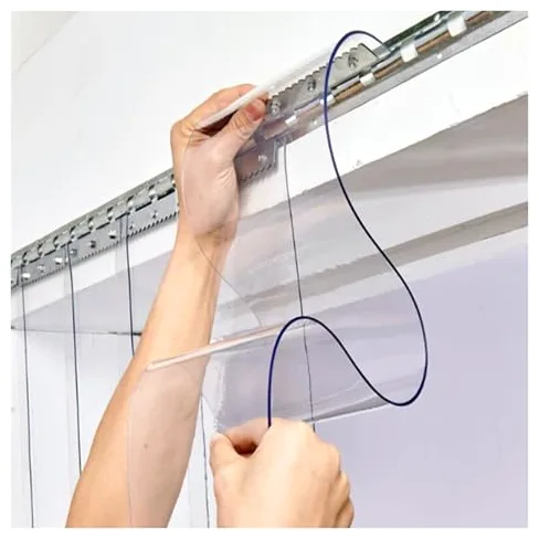 Kit tenda a strisce in PVC per porta di cella frigorifera e congelatore walk-in, strisce di plastica vinilica liscia trasparente, migliora il controllo della temperatura e l'efficienza energetica