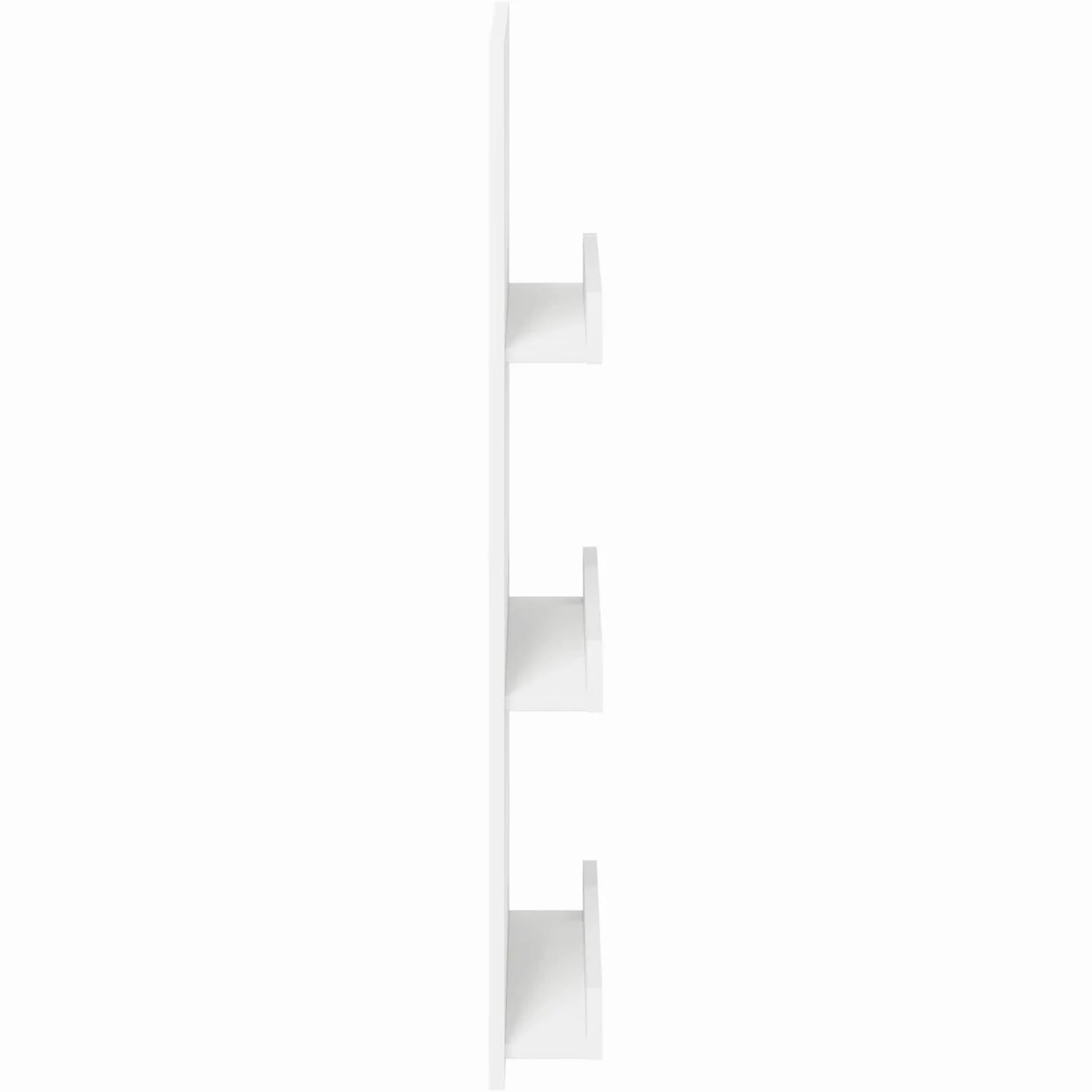 Scaffale portariviste con mensola bianca, 43 x 11 x 102 cm, in legno, portariviste, portariviste, organizer per soggiorno, ufficio