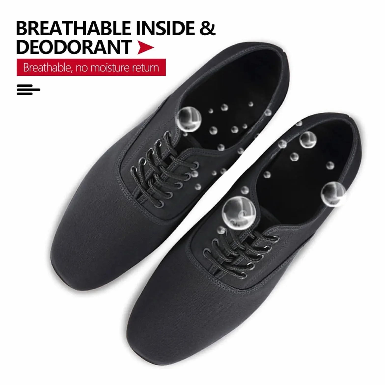 Scarpe da Danza Latina Uomo Professionale Nera Oxford Tacco Basso