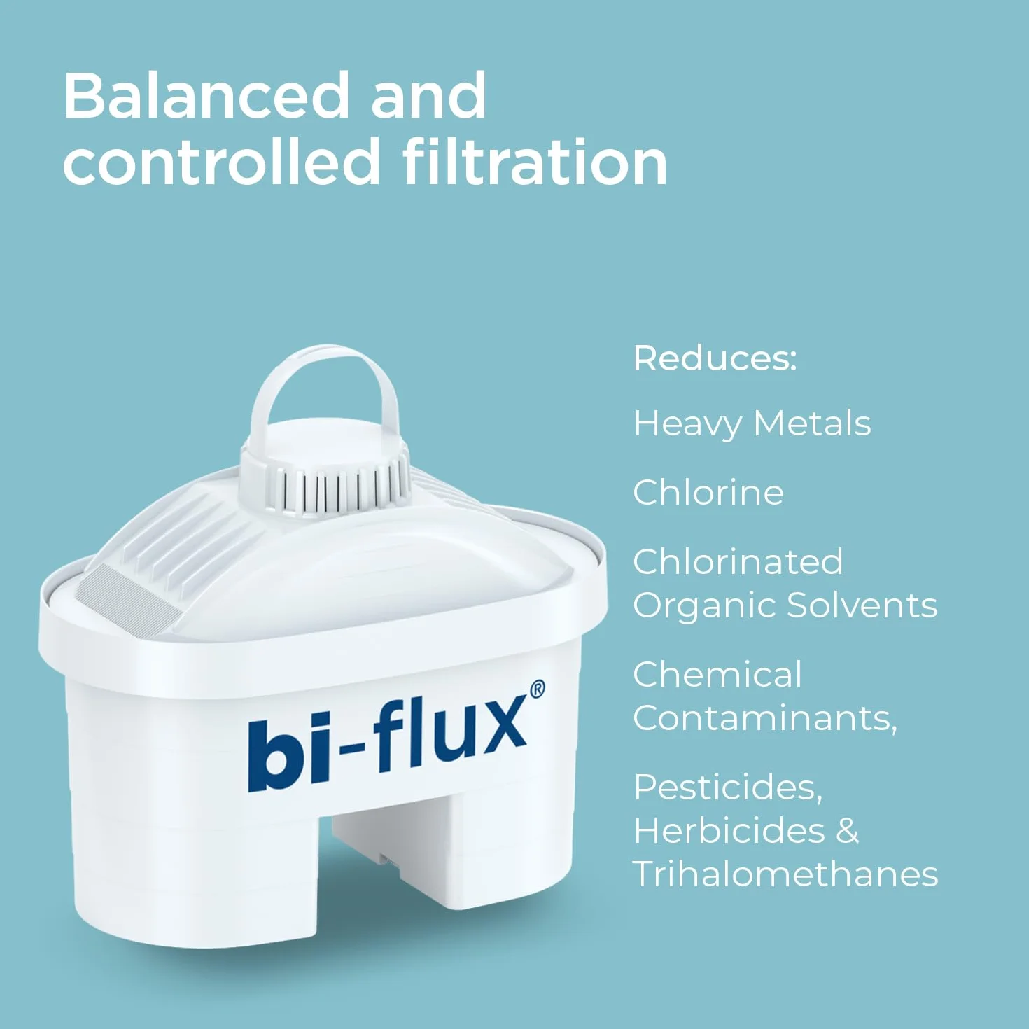 LAICA Stream Line Caraffa Filtrante 2,3L Blu Timer Digitale 6 Filtri bi-flux Inclusi Made in Italy