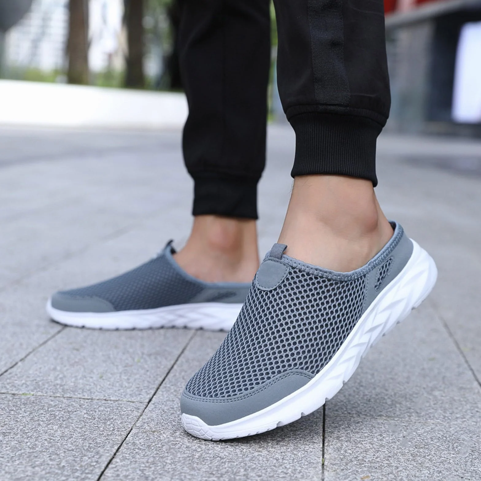 Ciabatte Ortopediche Uomo Scarpe Camminata Slip On Estive Pantofole Antiscivolo Chiuse Scarpe con Plantare Estraibile Comode Morbido Traspiranti Sneakers Uomo Leggere Casa Outdoor Jogging