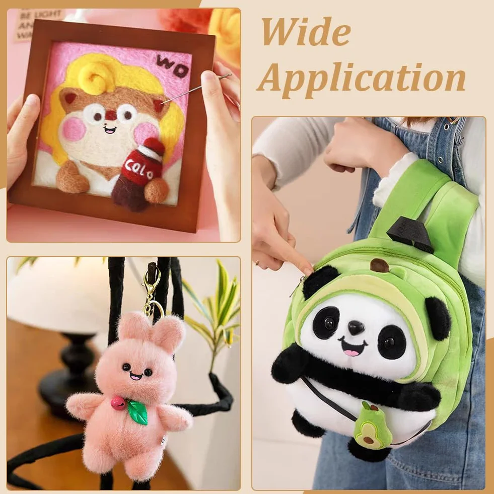 FINGERINSPIRE 30 Pz Bocca in Feltro per Bambole, 3 Misure Rosa e Nere in Feltro per Lavori Artigianali Bocche di Bambola Bocche in Feltro per Lavori Artigianali Burattini Uncinetto Animali di Peluche