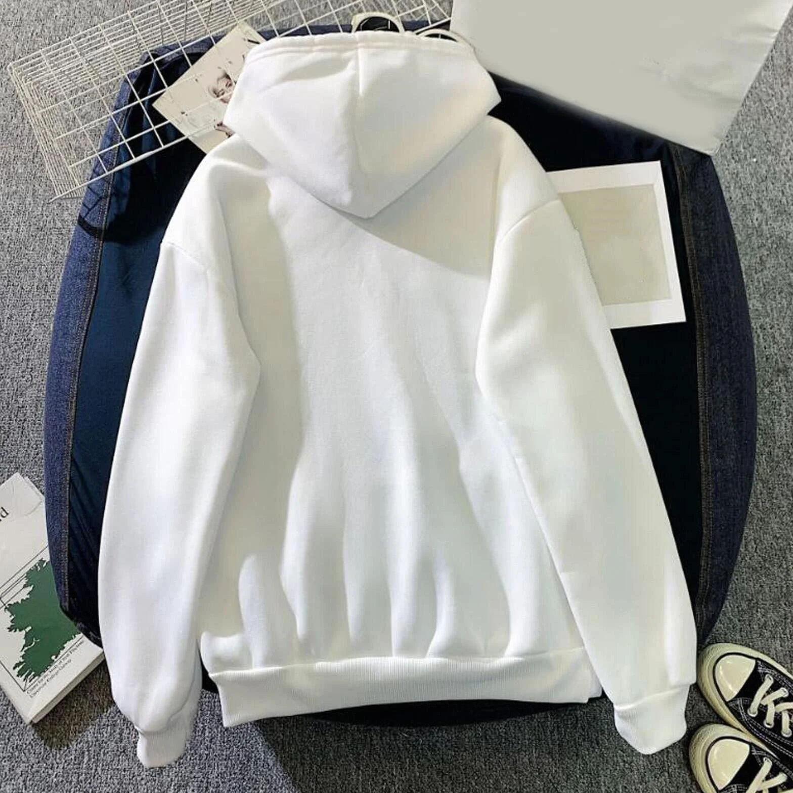 Felpa con cappuccio da donna, oversize, in cotone, per adolescenti, ragazze, con cappuccio, a maniche lunghe, Y2K, con cappuccio, calda, con tasca