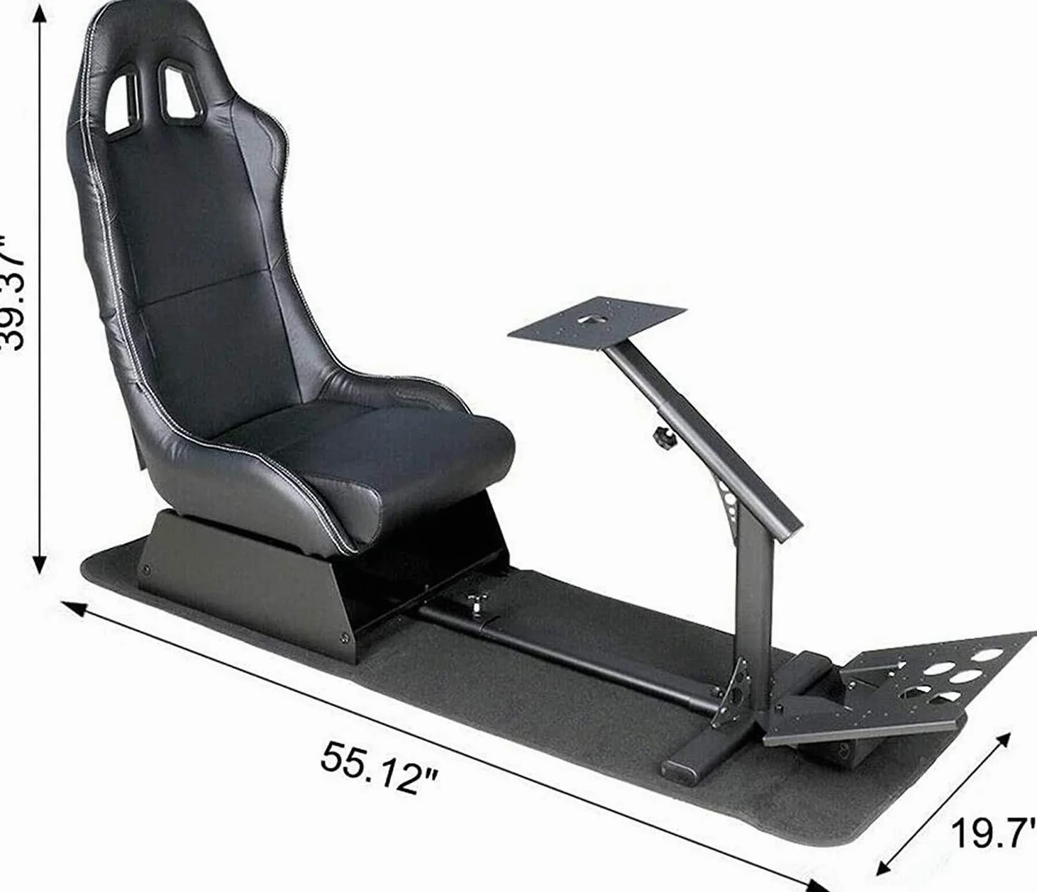 Dishot Driving Cockpit - Seggiolino da corsa con supporti per volante e pedali, per PS4, Xbox One, PC, PS3