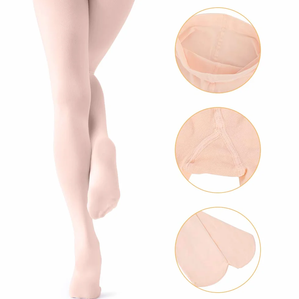Collant da Ballo Balletto per bambina donna 3 colori rosa bianco nero