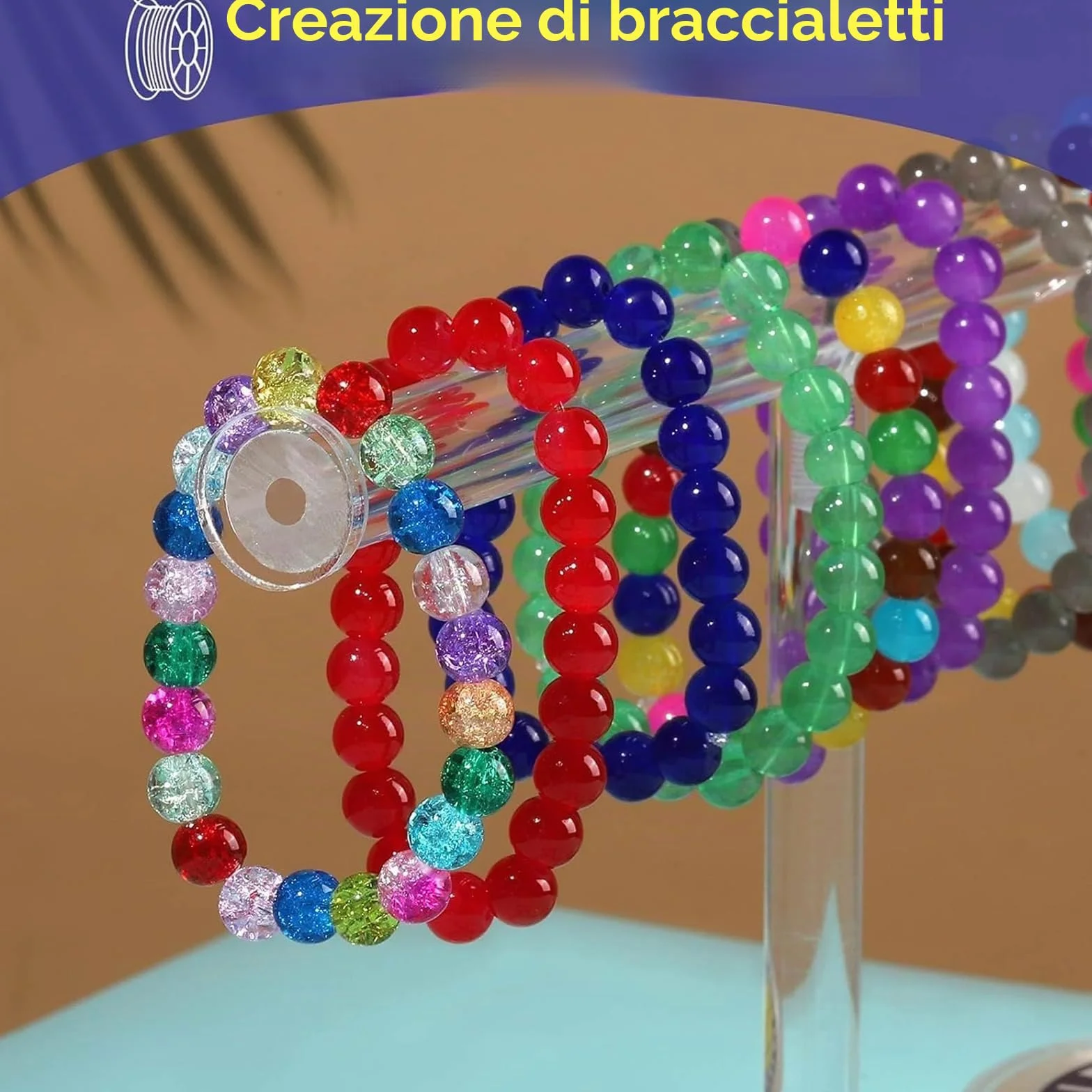 Filo Elastico per Braccialetti 6 Rotoli 0.4 mm, 0.6 mm, 0.8 mm, 1.0 mm