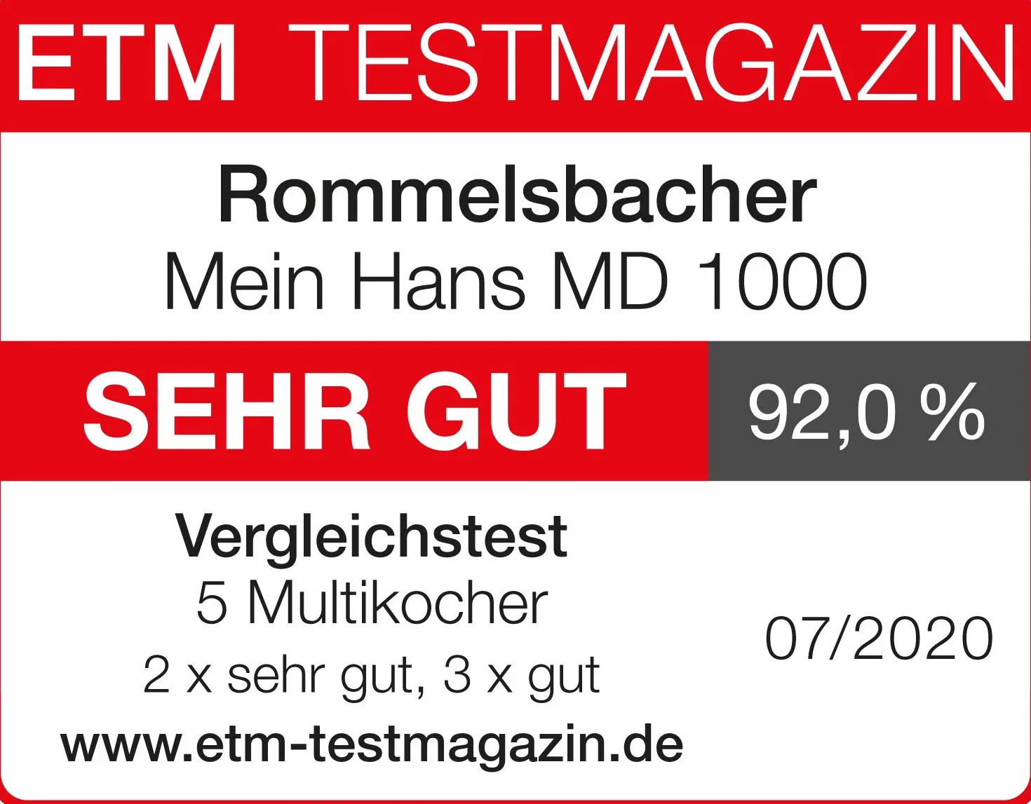 ROMMELSBACHER MD 1000 MeinHans pentola antiaderente 6 litri 40-170°C 2 livelli vapore