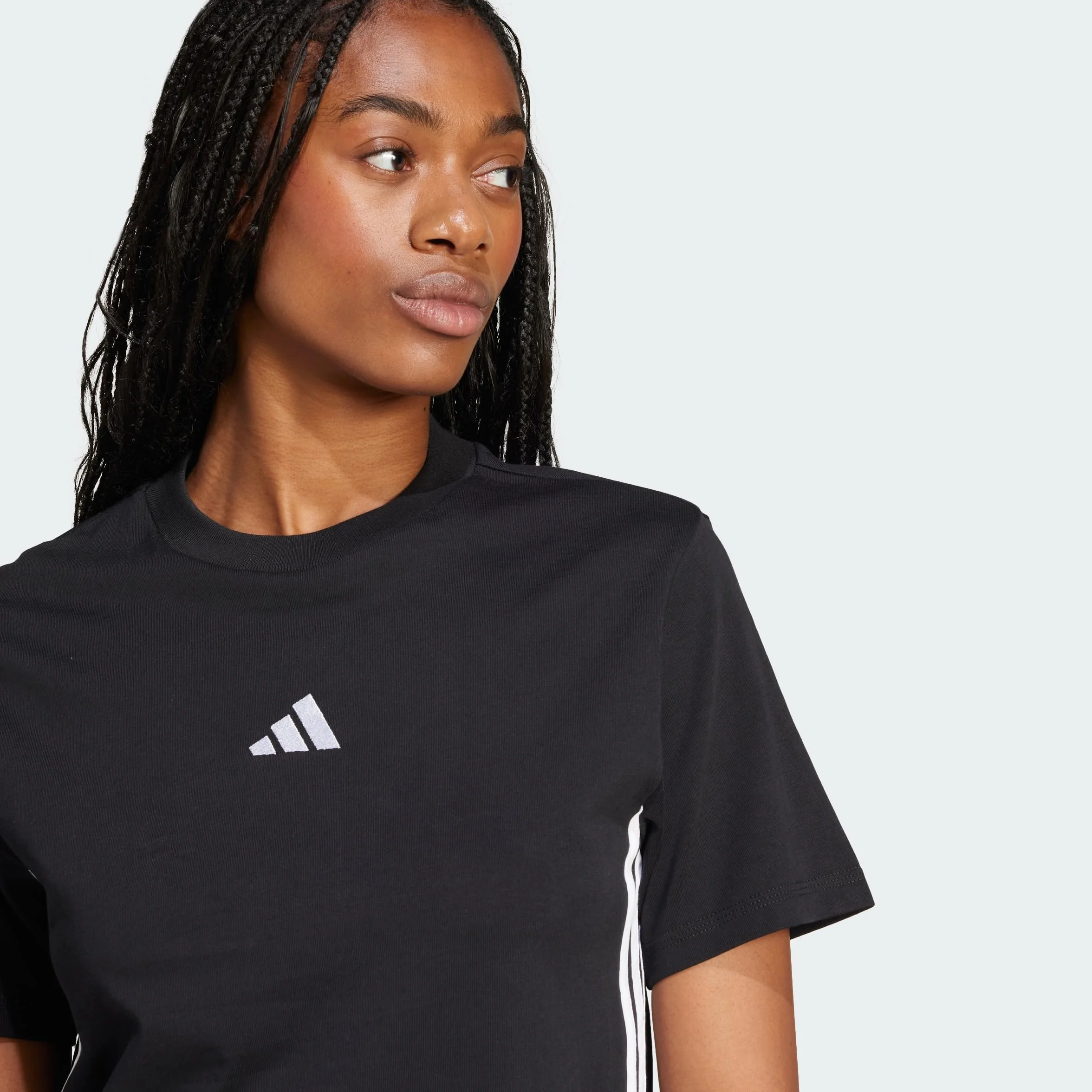 adidas Women Essentials Maglietta Cotone 3 Strisce