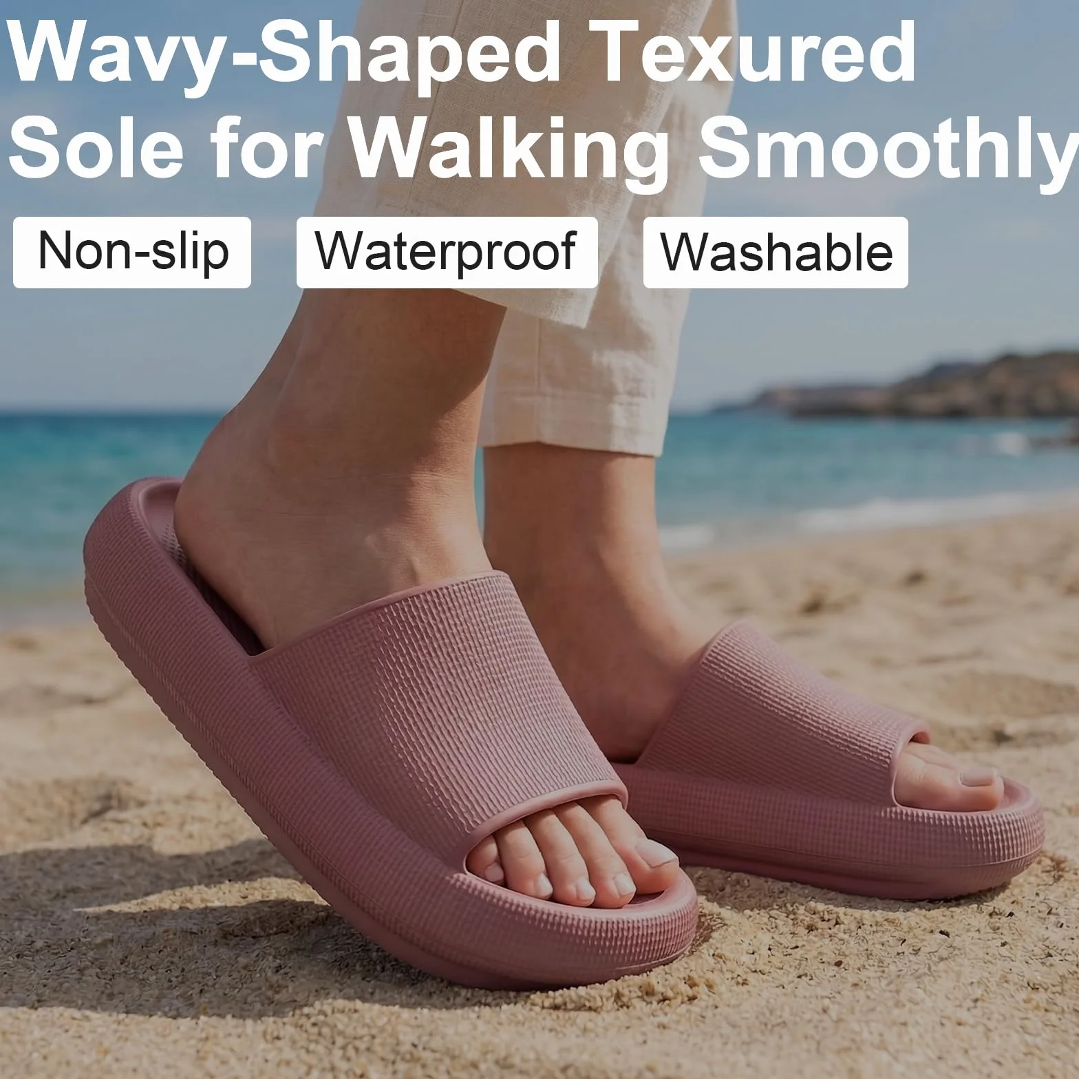 Ciabatte Donna Estive Pantofole Uomo Doccia Sandali Antiscivolo Slide Antisudore Spiaggia Piscina