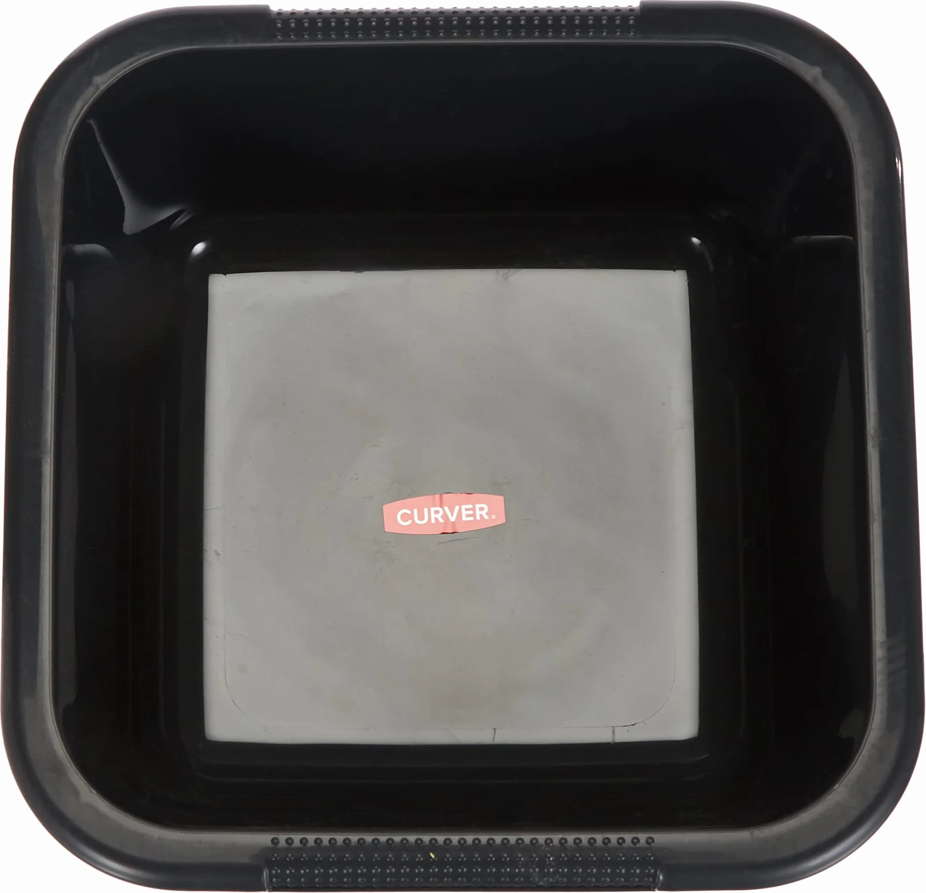 Curver 228031-Bacinella Quadrata, 6 L, in plastica, Colore: Antracite, 29 x 29 x 12 cm