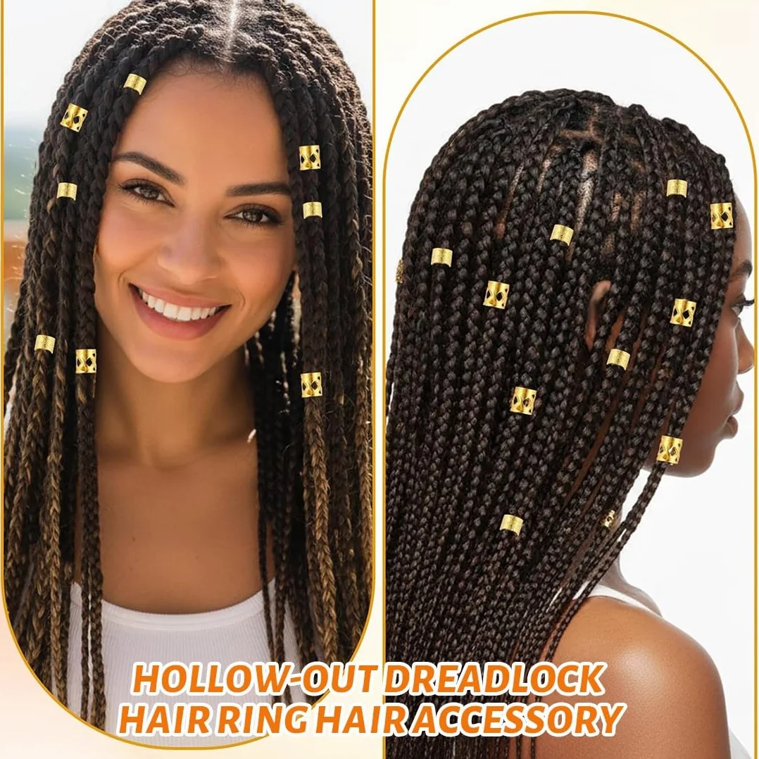 Accessori Capelli 160 Pezzi per Dreadlocks e Treccia Donna