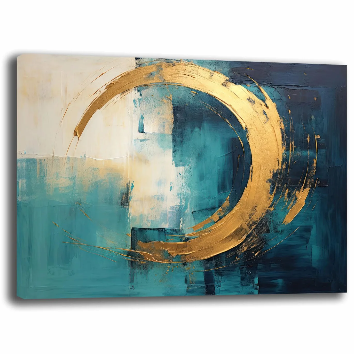 Printerland Quadro Moderno Soggiorno Astratto Industrial Oro Quadri moderni da Parete XXL grande Stampa su tela Canvas Decorazione Murale muro Arredo Camera da letto Cucina (7, 70x100 cm)