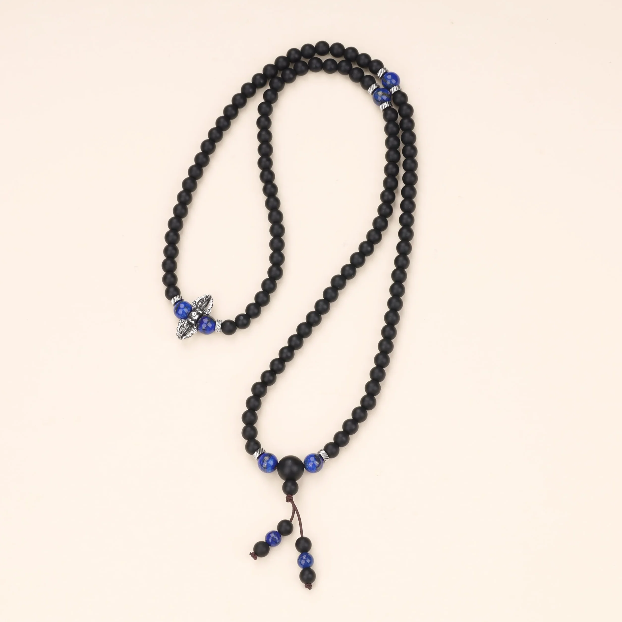 COAI Collana Mala 108 Grani, Bracciale Mala Multistrato 108 Perle in Pietre Naturali, Rosario Tibetano Uomo Donna