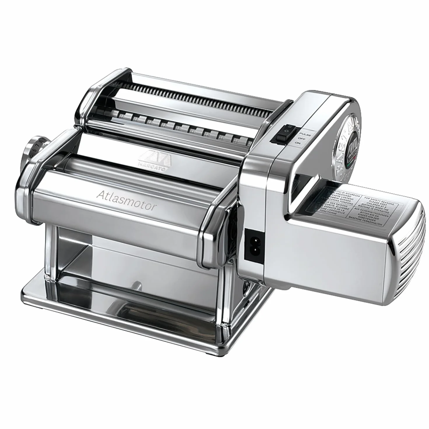 Marcato Atlasmotor Macchina Pasta 100 W Alluminio Acciaio Cromato Linea Basic