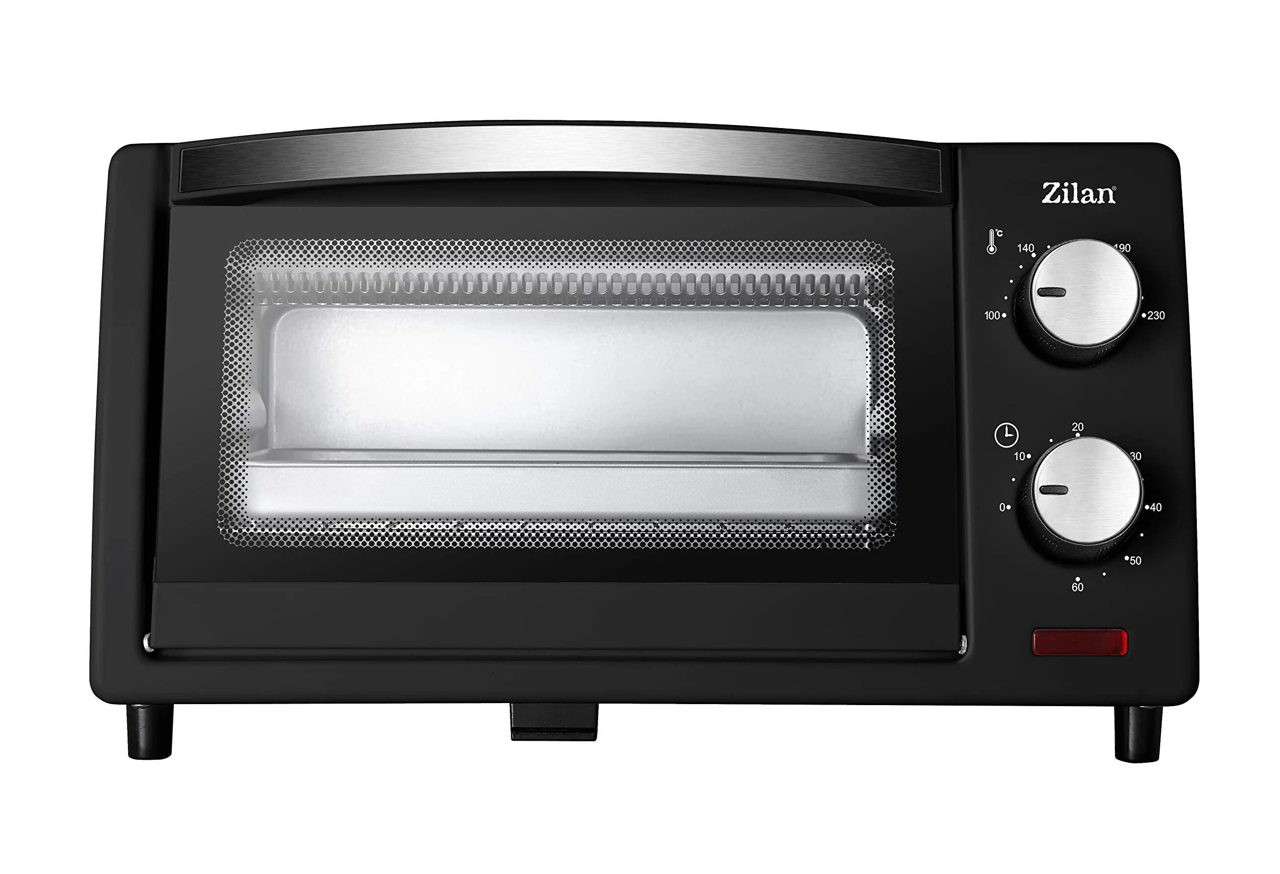 Forno Elettrico 9 Litri 800 Watt Doppio Vetro Timer Zilan