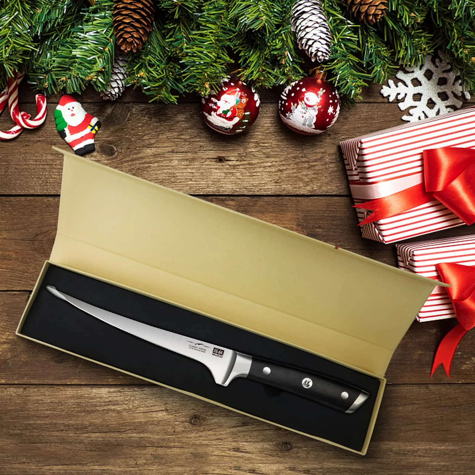 Coltello per Sfilettare 7 inch Acciaio Inossidabile al Carbonio SHAN ZU