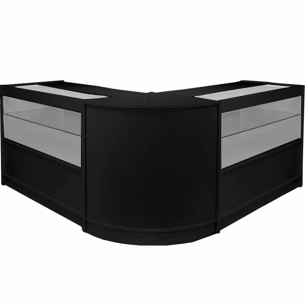 Monster Shop - Set Gemini con 3 Banconi da Negozio e Reception Neri Eleganti