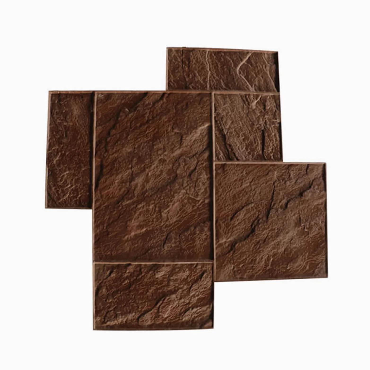 Tappetino per timbri in Cemento con Motivo in Ardesia da 36" X 36", tampone per timbri in Poliuretano di qualità Professionale, Grande Stampo per Pavimenti Senza Cuciture con Maniglie