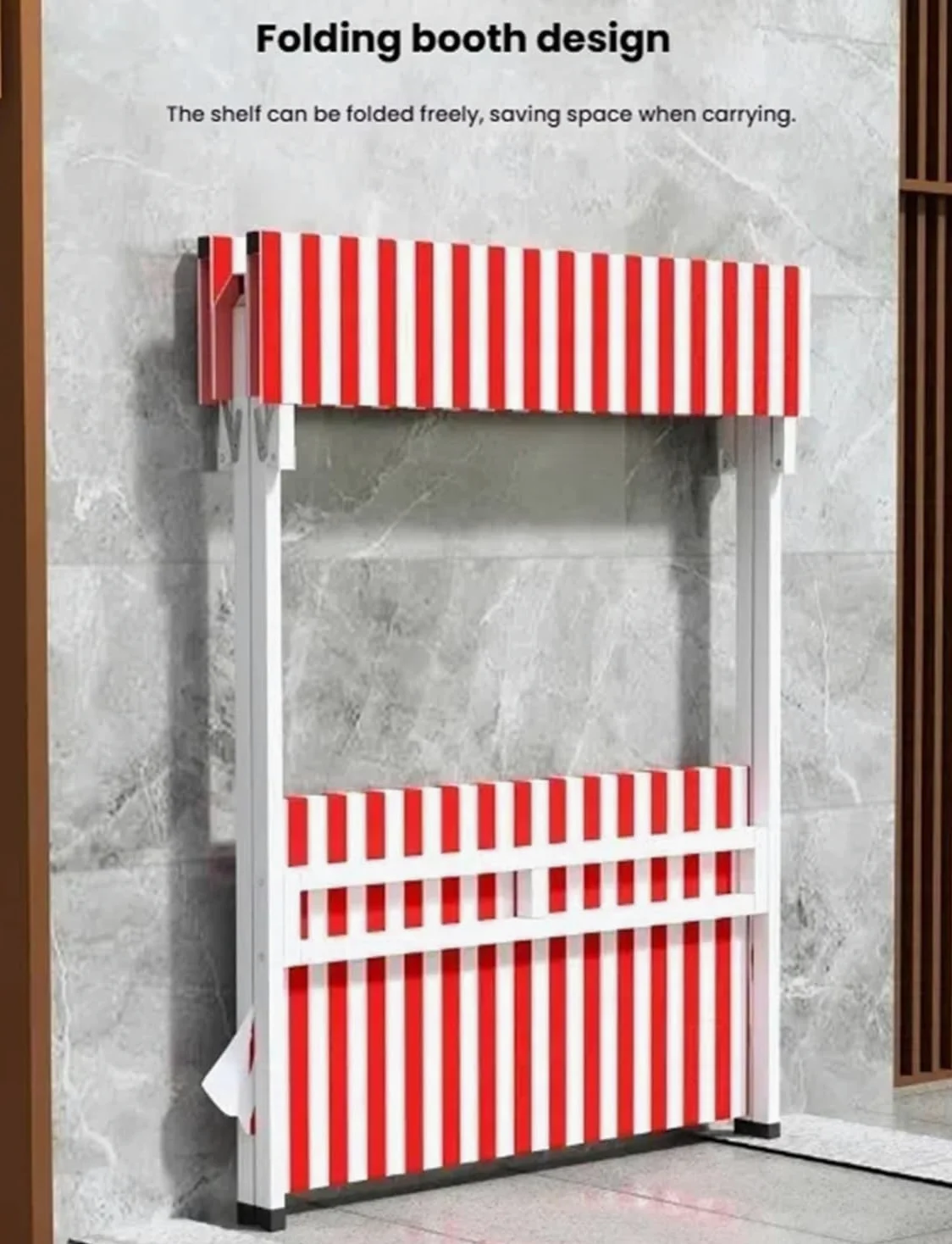 Carrello per bancarelle, Carrello Mobile per Cibo da Strada con Ruote, espositore per bancarelle del Mercato all'aperto, scaffali modulari per venditori, allestimento Pronto per Il Cibo (Blu