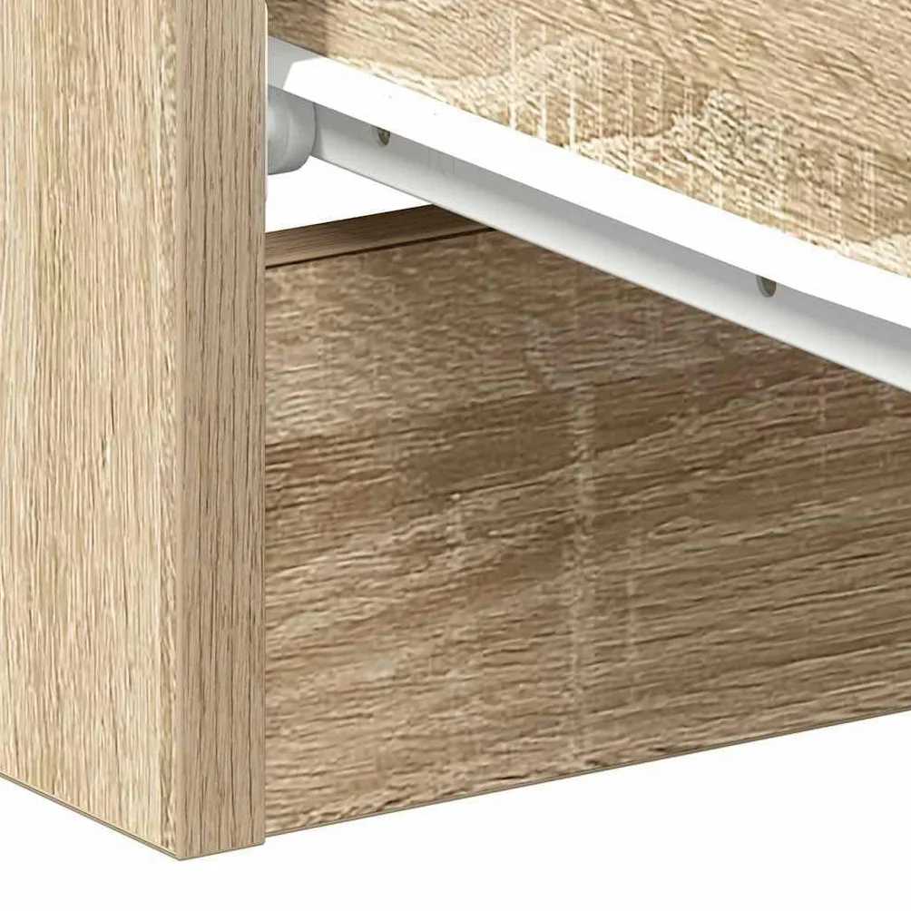 vidaXL 2X Comodini Moderni Eleganti Robusti con Cassetti Portaoggetti Armadietto Comò Cassettiera Versatile Rovere Sonoma 38x35x56 cm in Truciolato