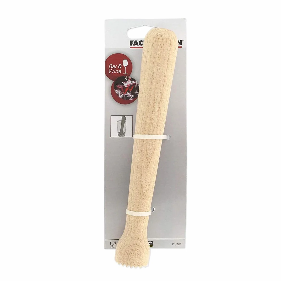 FACKELMANN Pestello per Cocktail, Caipirinha, in Legno di faggio (Colore: Beige), quantità: 1 Pezzo