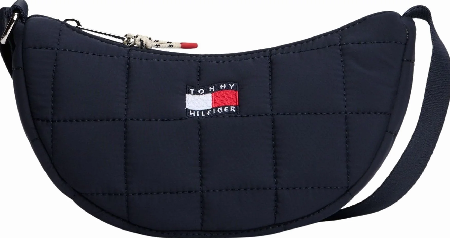 Tommy Hilfiger Borsa unisex per bambini con bandiera ondulata trapuntata lunare KA0KA00040, blu (blu spaziale), taglia unica
