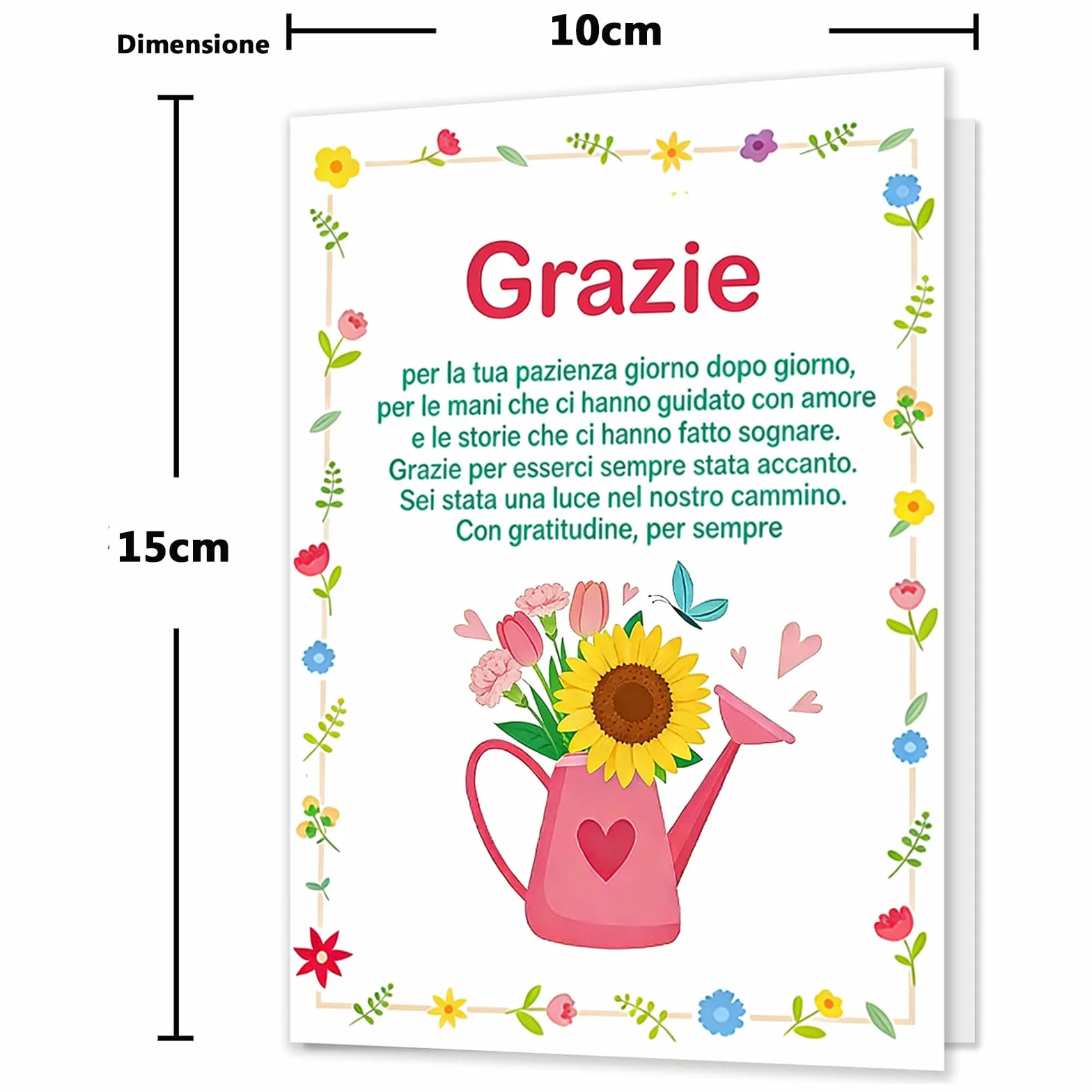 Regalo Maestra Fine Anno – 2 Girasoli all'Uncinetto con Vaso, Set Regalo Doppio Fatto a Mano