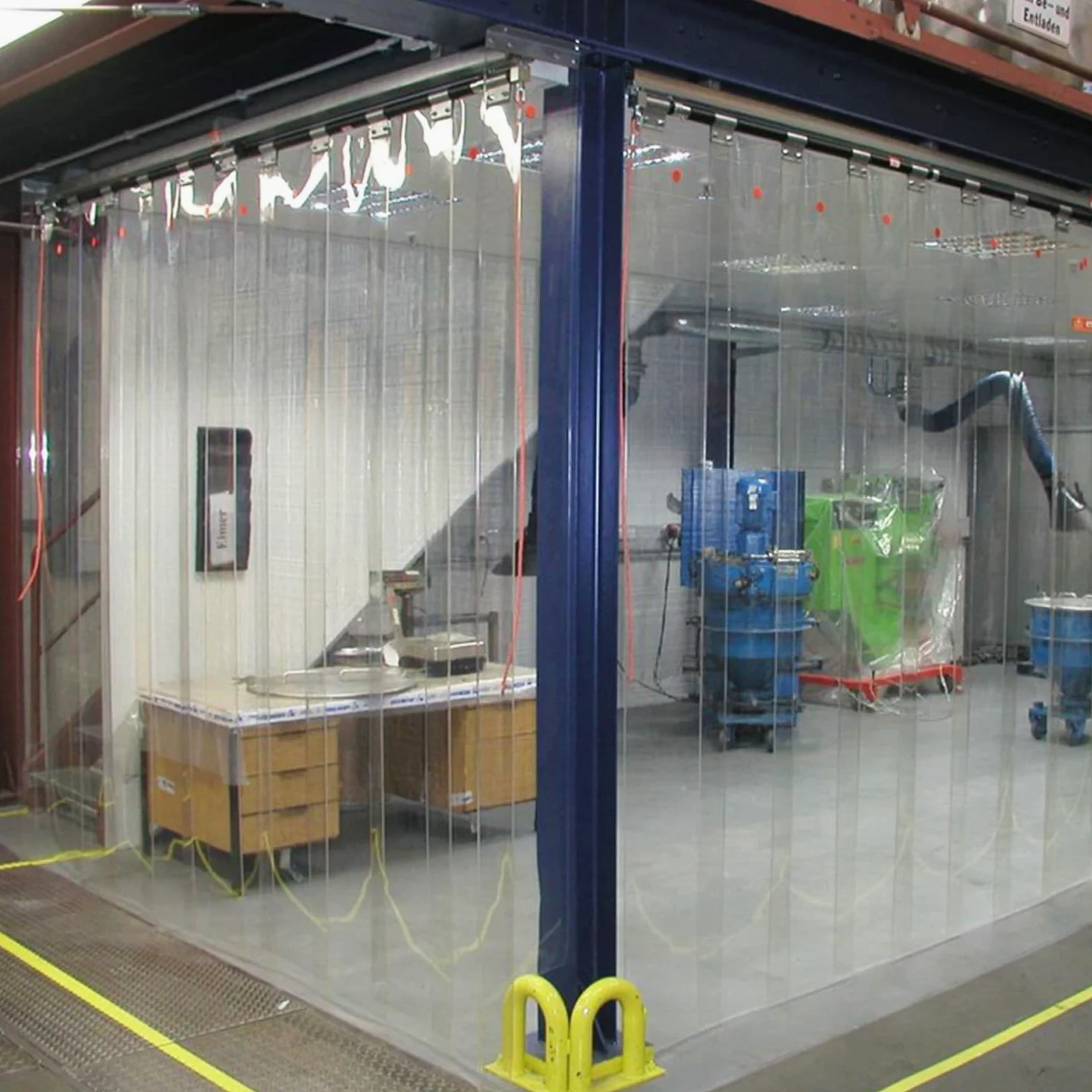 Tenda a strisce in PVC trasparente impermeabile per padiglione, giardino, camera fredda personalizzabile, dimensioni 105x210cm (41.34x82.68), tenda in plastica resistente per uso esterno