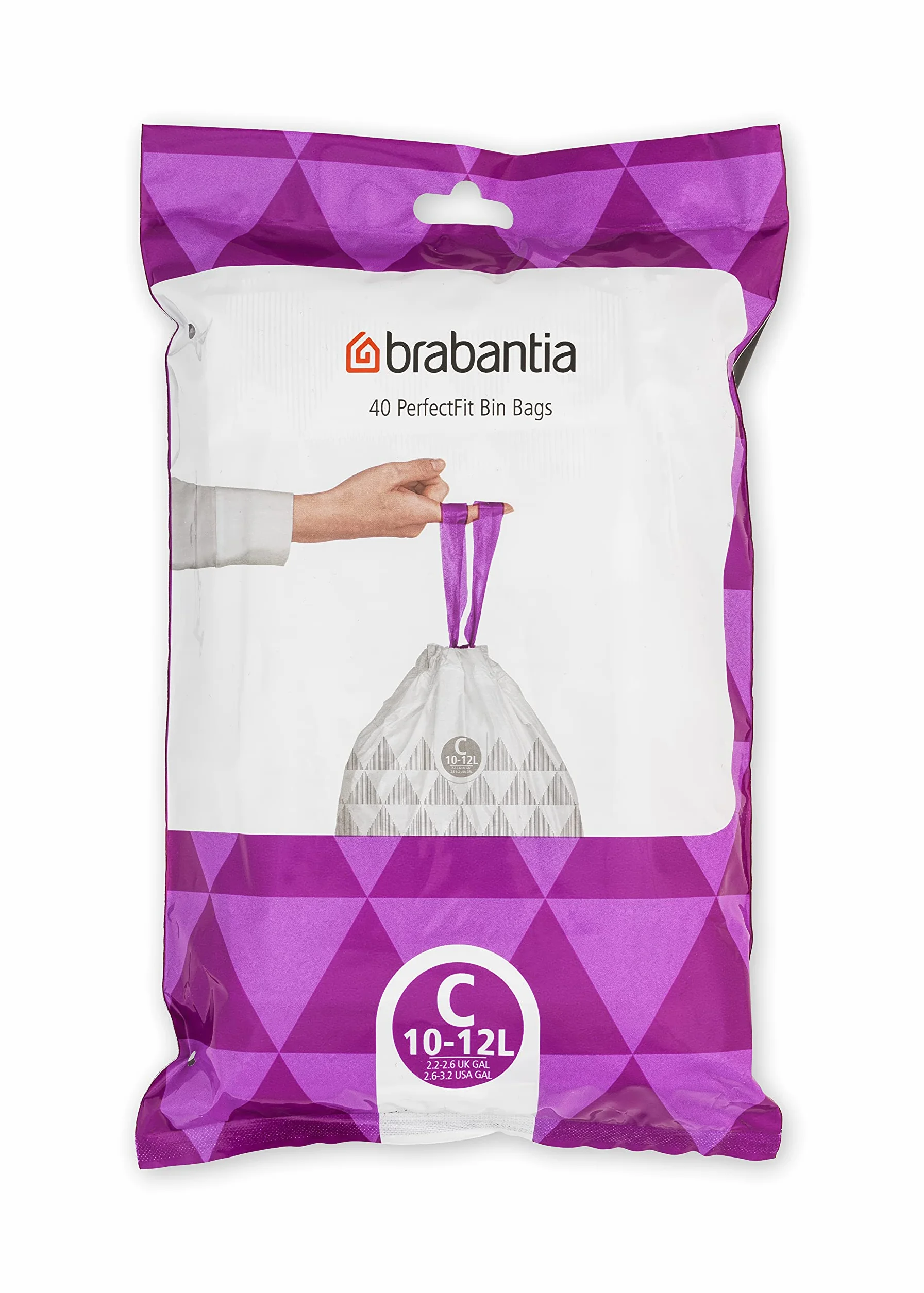 PerfectFit Bags, Code C, 10-12L, 40 Bags