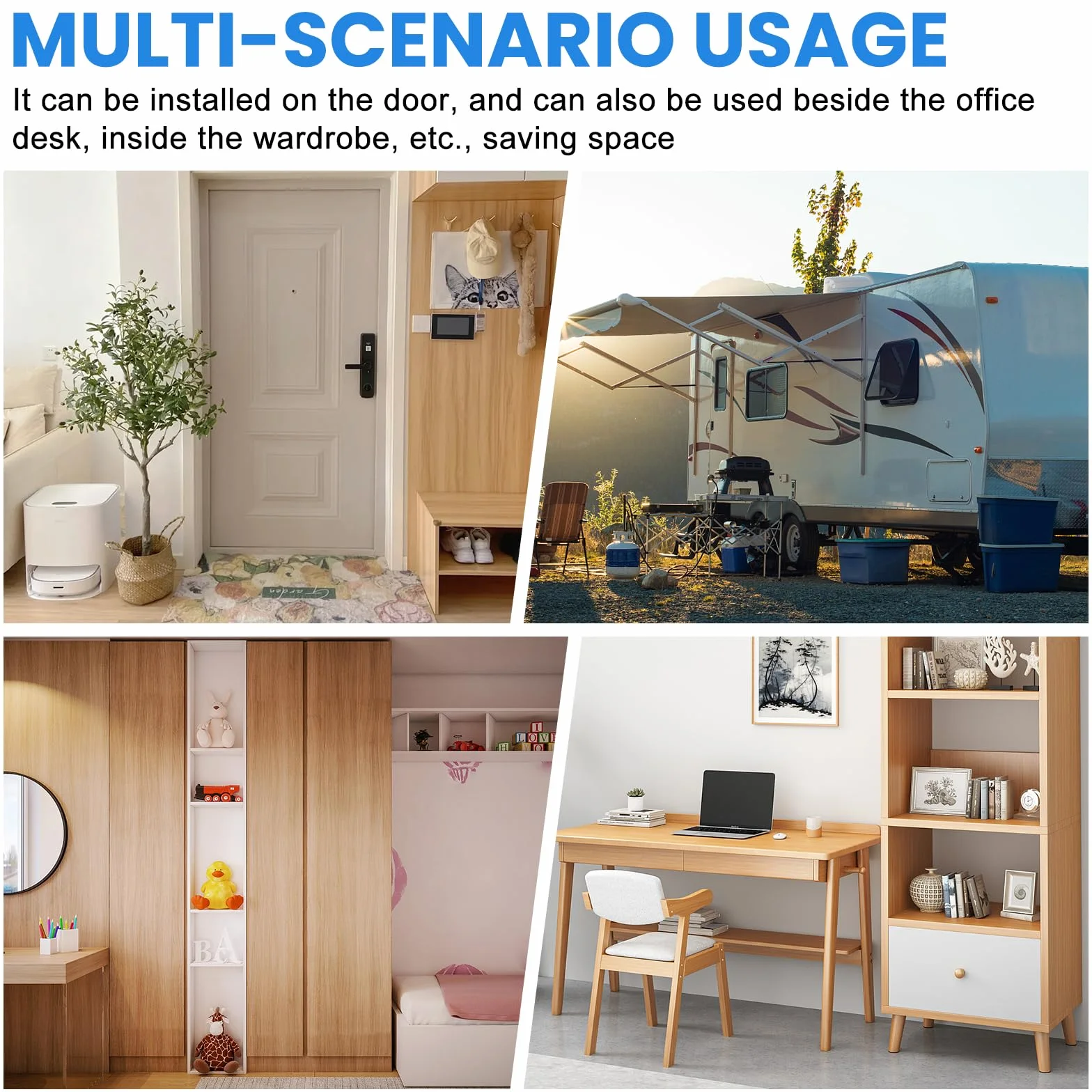 Portascarpe da parete 4 pezzi organizer scarpe appendere nero autoadesivo scarpiera con strisce adesive viti appendini camper campeggio