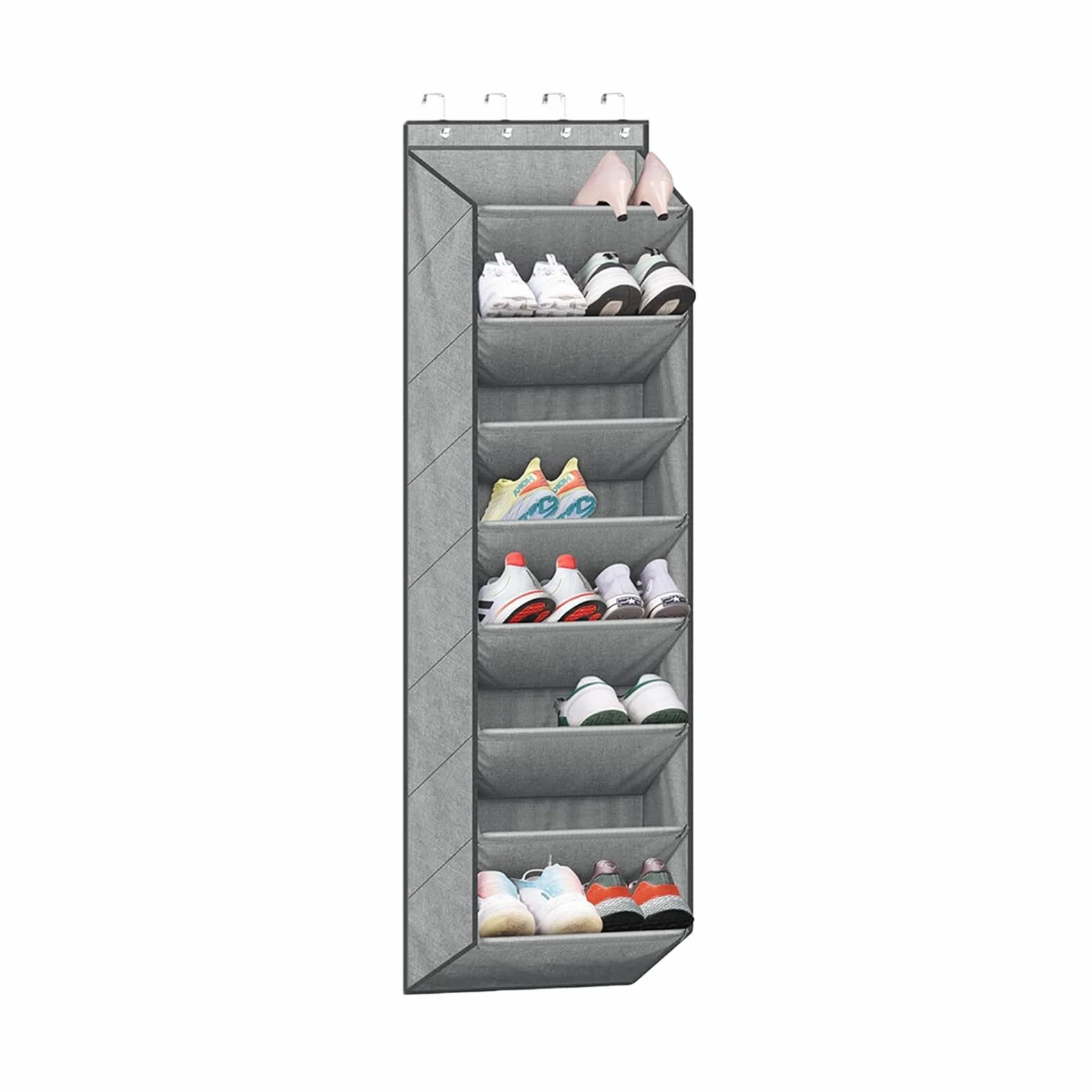Generico Portascarpe Da Porta,Appendino Da Parete Per Conservazione A 8 Livelli | Organizzatore Scarpe Per Armadio Con Tasche Ampie E Profonde | Per Armadio Parete Porta Camera Da Dormitorio Stivali
