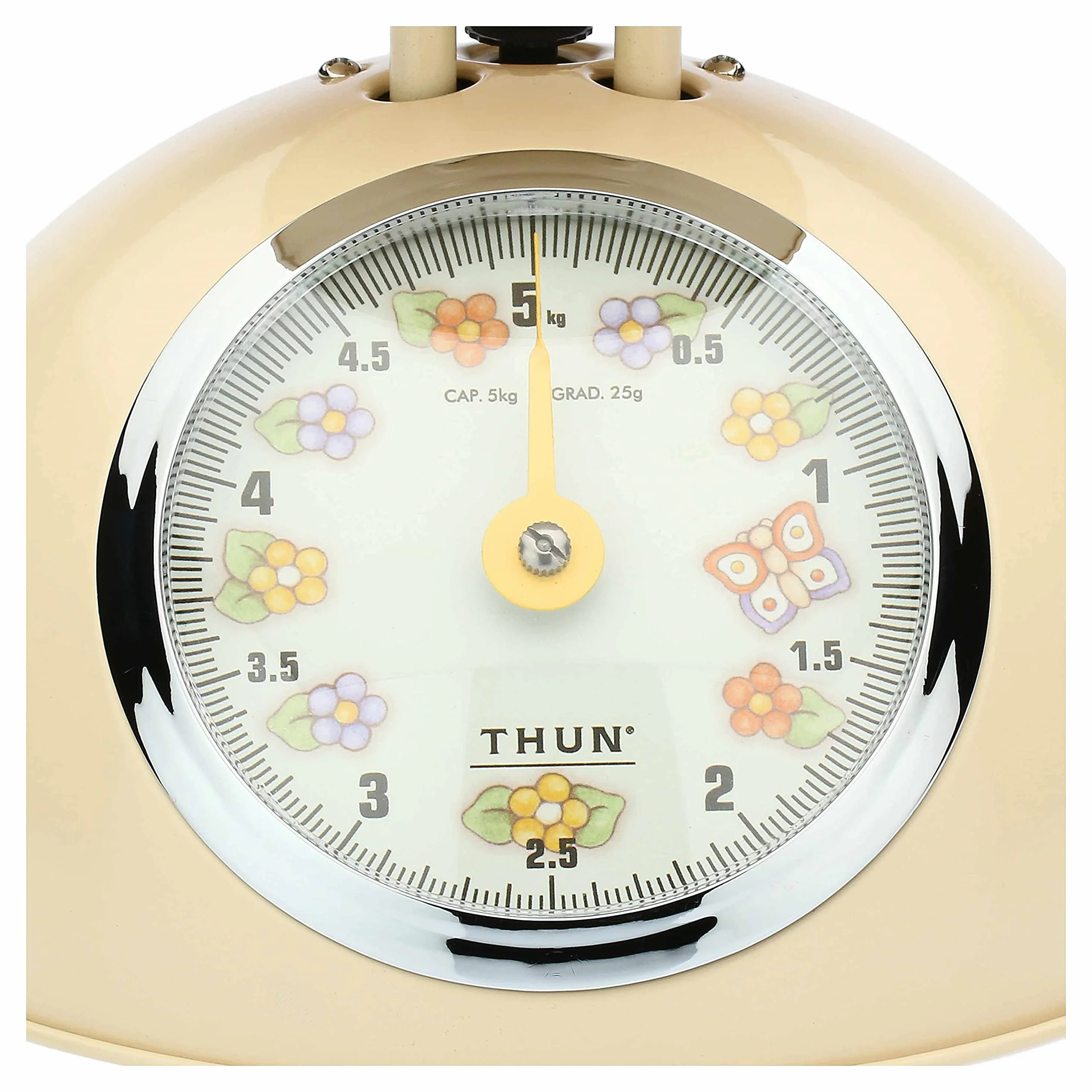 THUN Bilancia Cucina Acciaio Inossidabile Ferro Base h 15 cm Ø 21 cm Piatto Ø24,5 cm h 11 cm