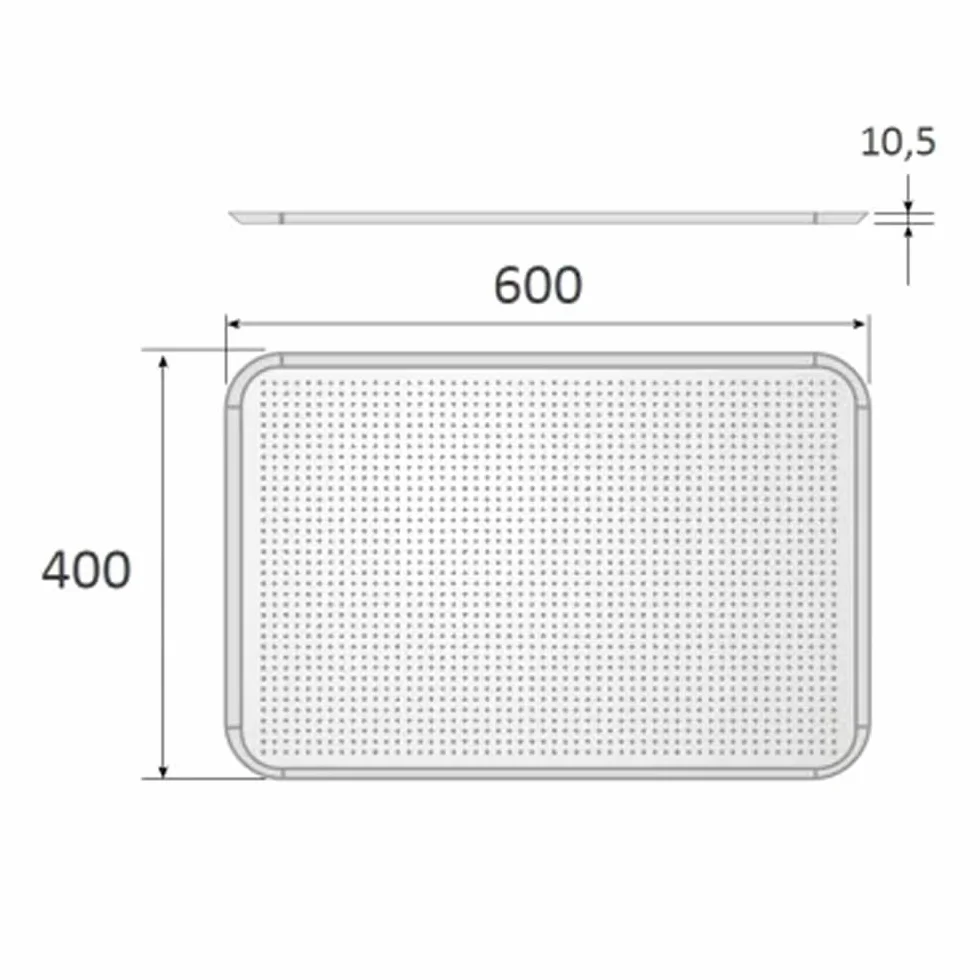Vassoi forati in alluminio per forno, 60 x 40 cm, set di 4 pezzi, per panetteria e pasticceria professionale