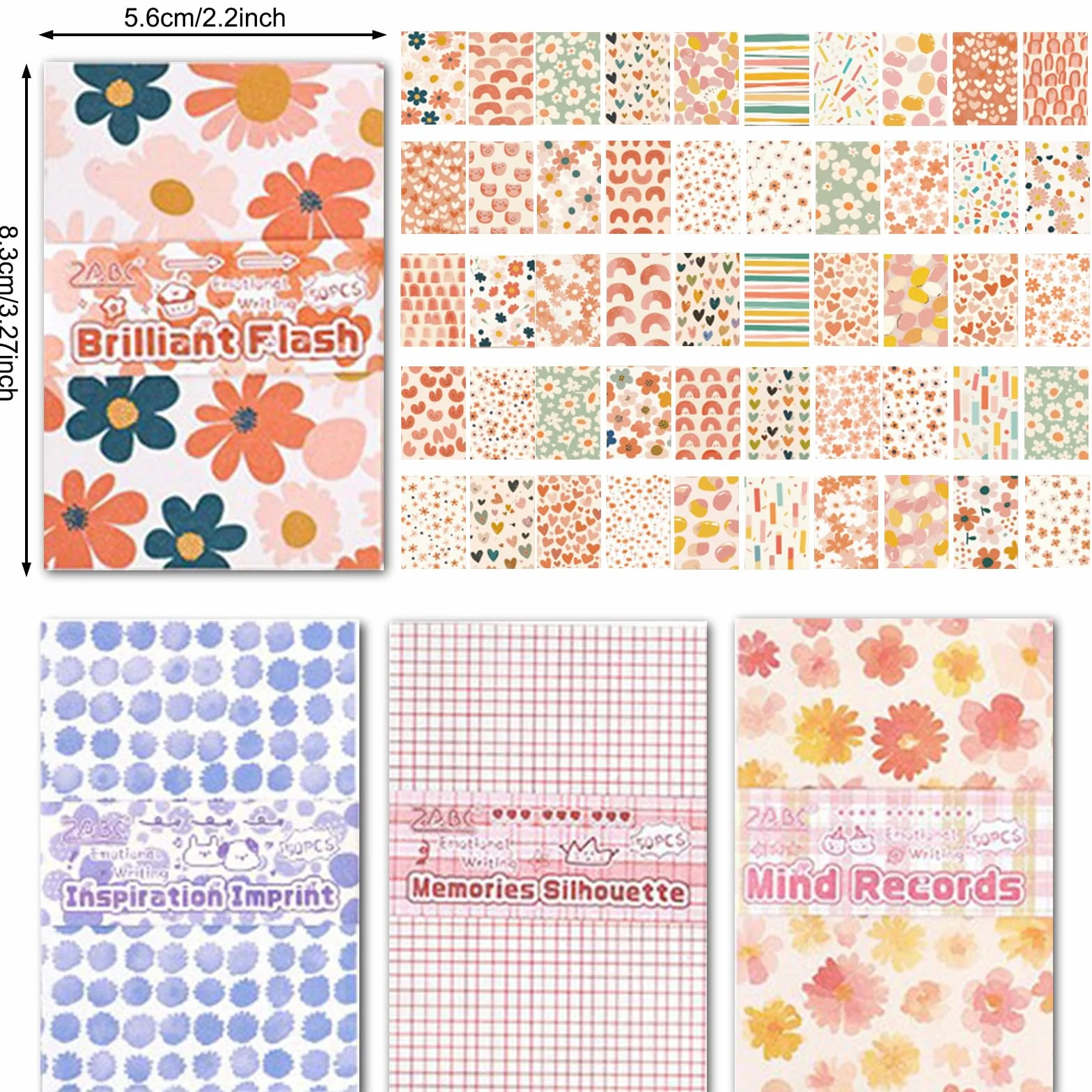 Carta Scrapbooking Retrò 200 Fogli 8.3 x 5.6cm Carta di Riso per Decoupage Vintage Junk Journal