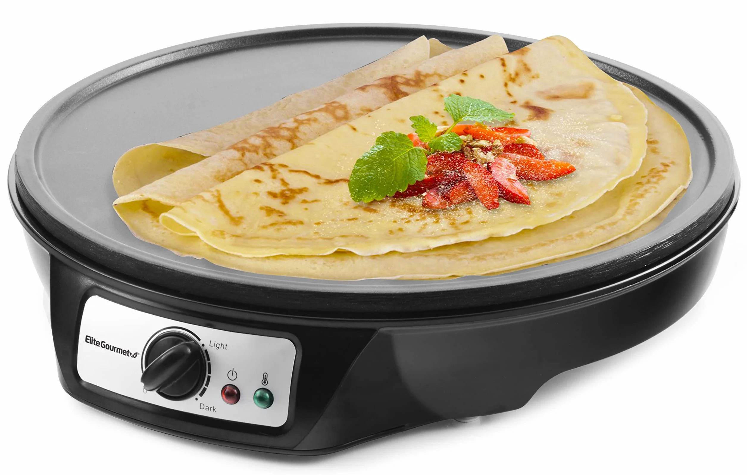 Elite Gourmet Crepiera elettrica ECP-126 30,5 cm antiaderente nero