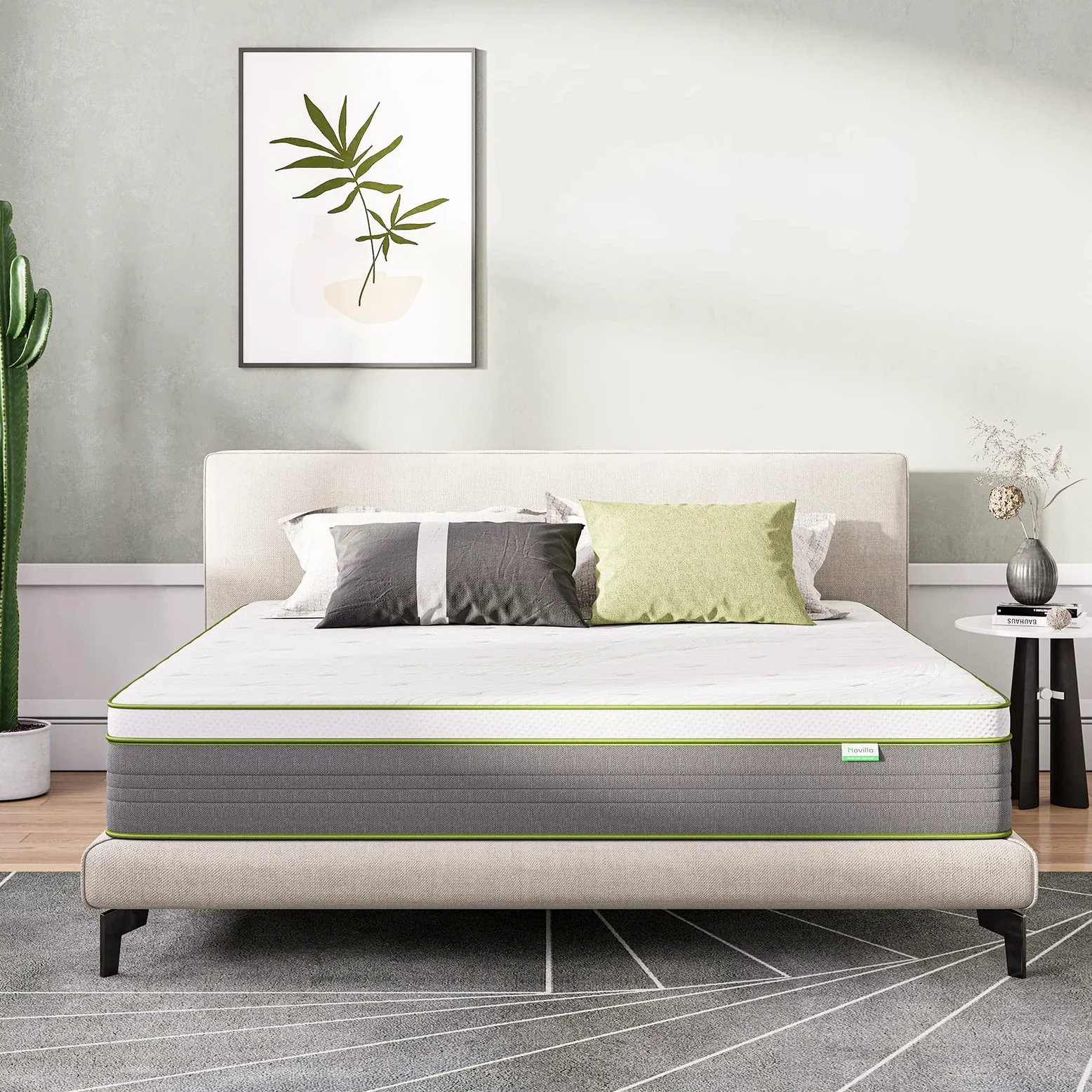 Novilla Materasso 140x190 Ibrido, Materasso Matrimoniale Molle Insacchettate e Schiuma Comfort Altezza 26cm, Mid-resistentissimo Isolamento del Movimento Fresco e Traspirante