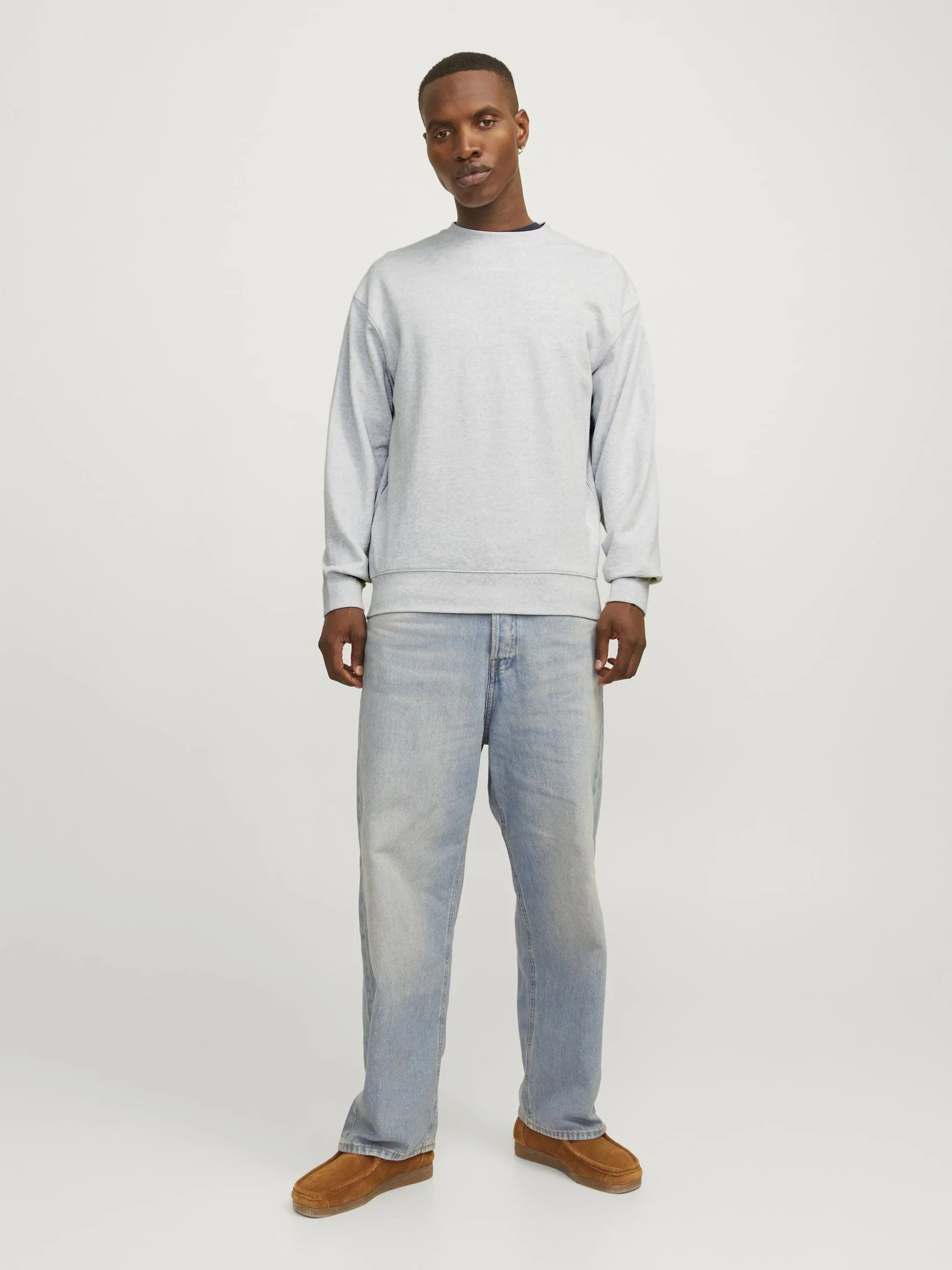 JACK & JONES Men's Jorportland Box Sweat Crew Neck Sweatshirt