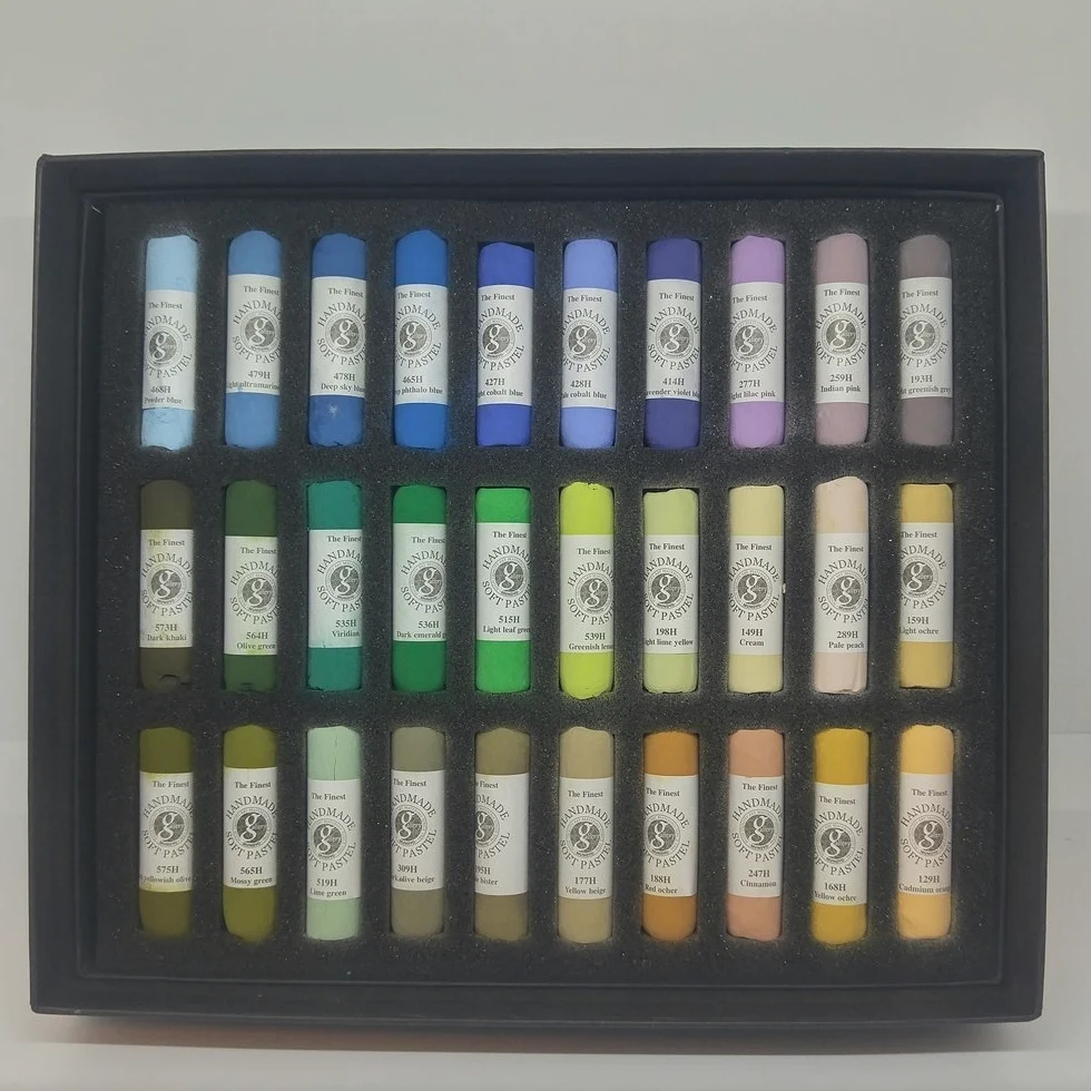 Mungyo MPHM-60P - Gallery Artists' Handmade Soft Pastels Portrait Shades, confezione da 60 pastelli di qualità artistica arrotolati a mano, consistenza morbida