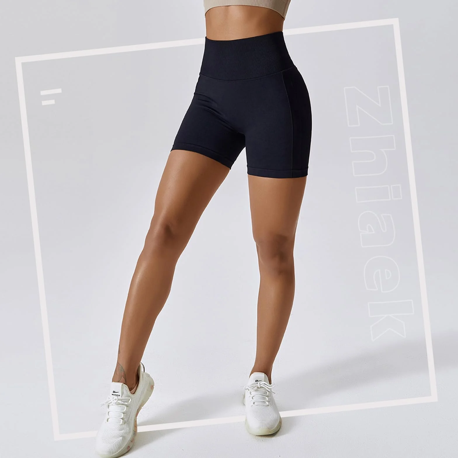 Pantaloncini Palestra Donna Push Up Booty Shorts Vita Alta Leggins Corti Collant Estivi Yoga Fitness Allenamento Jogging