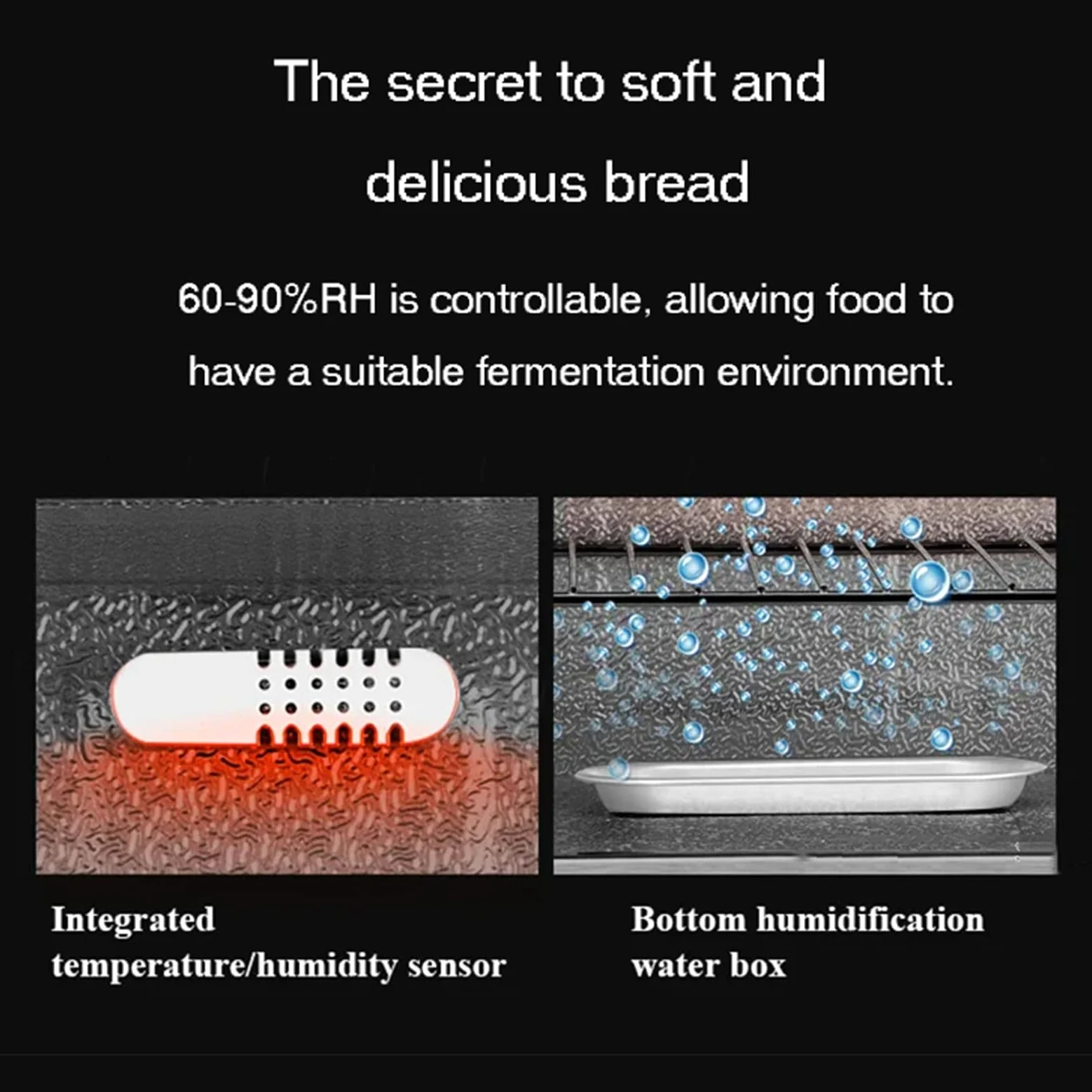 Macchina Per Lievitare L'Impasto Elettrica Da 40 Litri, Macchina Per La Fermentazione Del Pane Per Yogurt E Impasto Da Cucina, Con Controllo Dell'Umidità E Della Temperatura, Fermentazione Uniforme