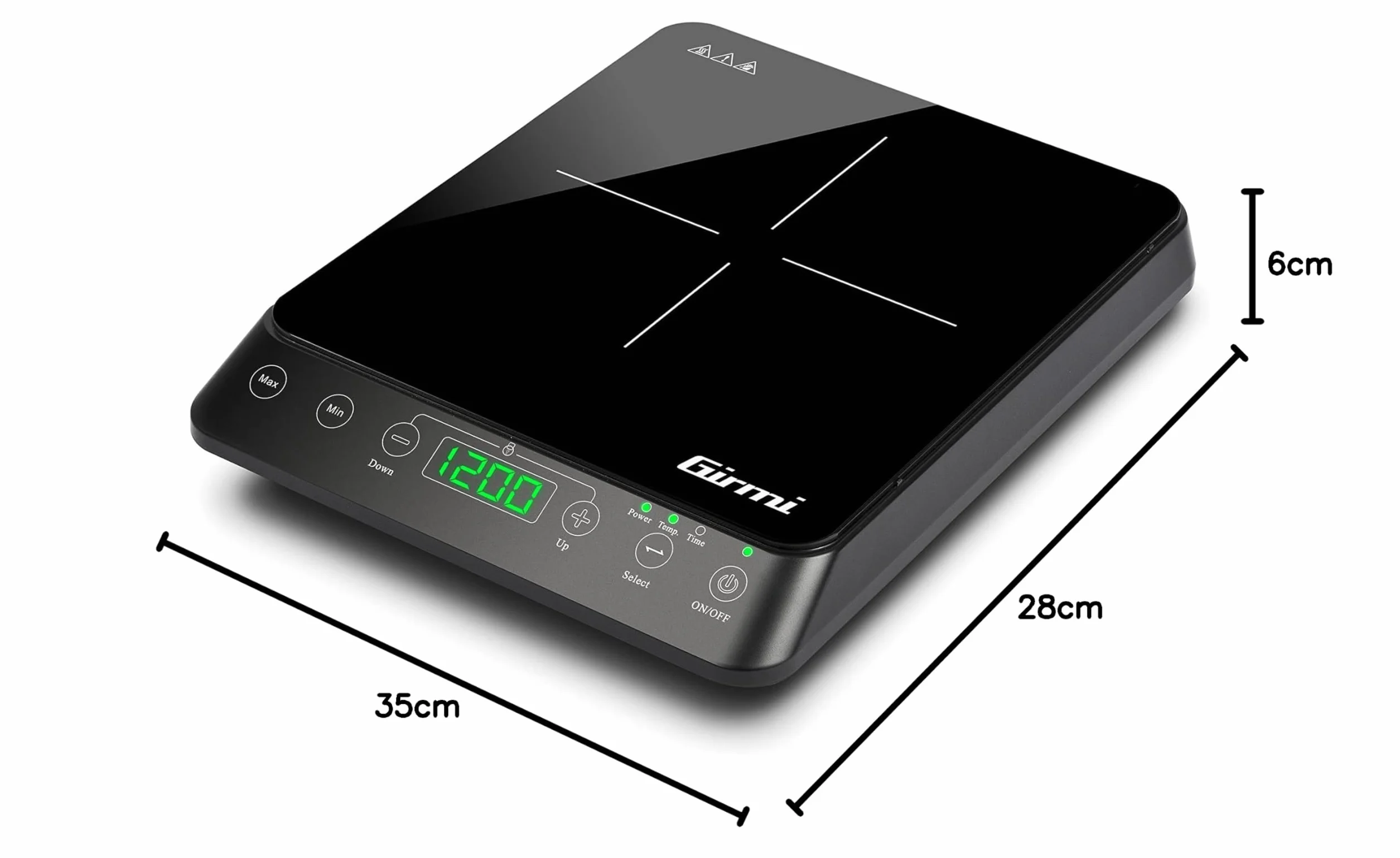 Girmi PI04 Piastra a Induzione Singola 2000W 10 Potenze Nero