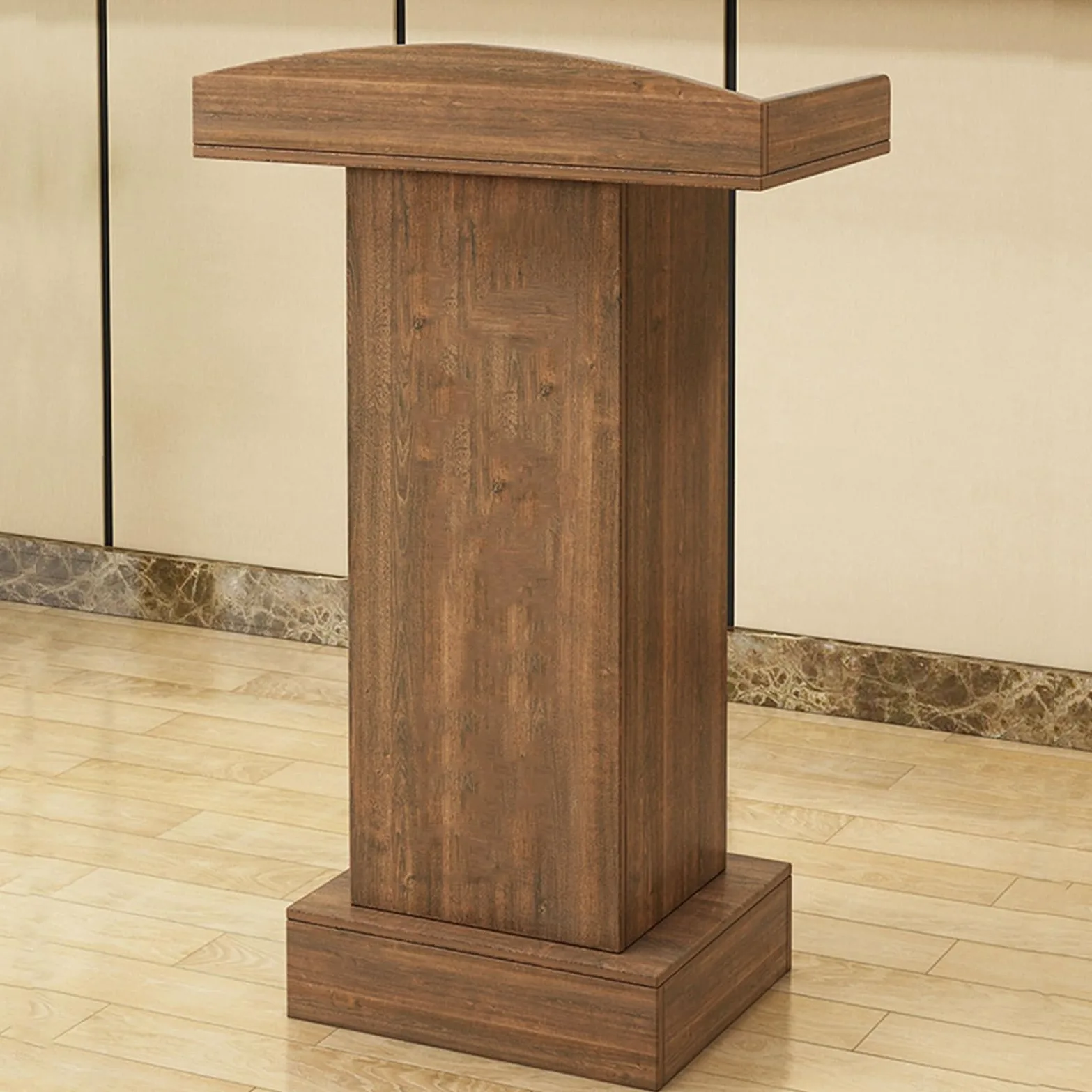 Leggio professionale in legno per conferenze e ricevimenti, per aule, auditorium, chiese, elegante finitura bianca
